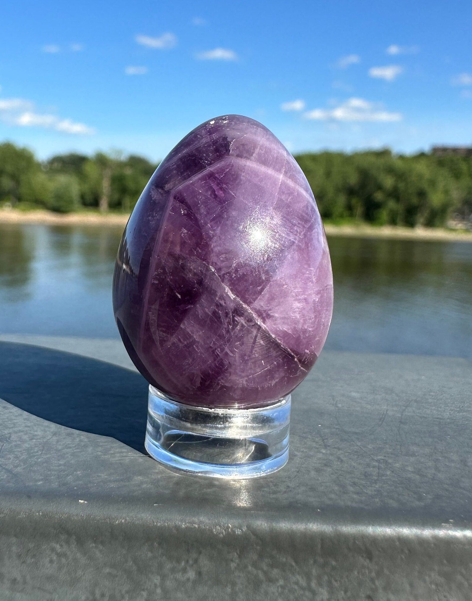 Trapiche Amethyst Egg | Cabochon Amethyst | Amethyst Crystal | Natural Trapiche | Star Amethyst