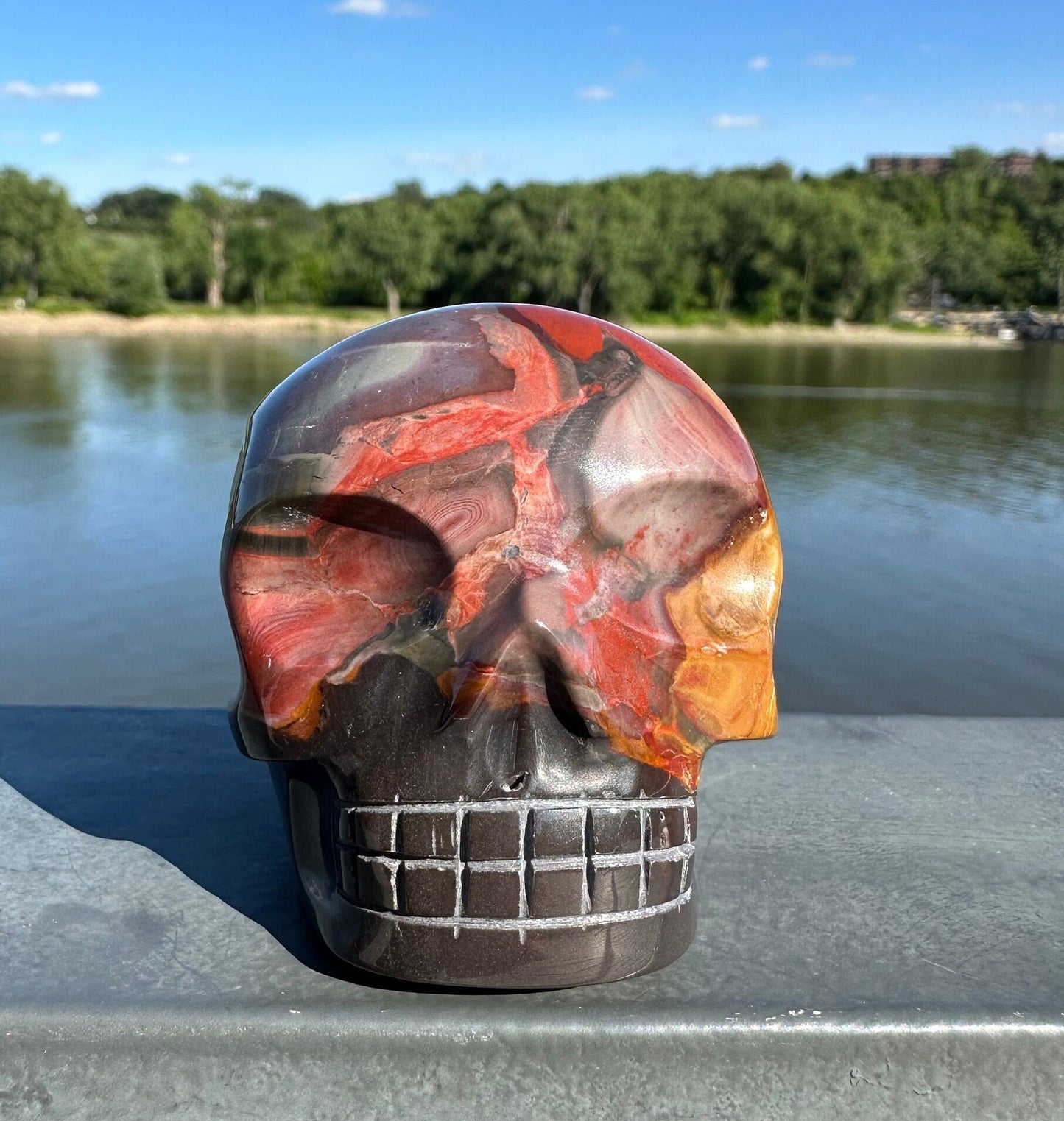 Absolutely STUNNING Jasper Skull Carving | NEW Find | NEW Material