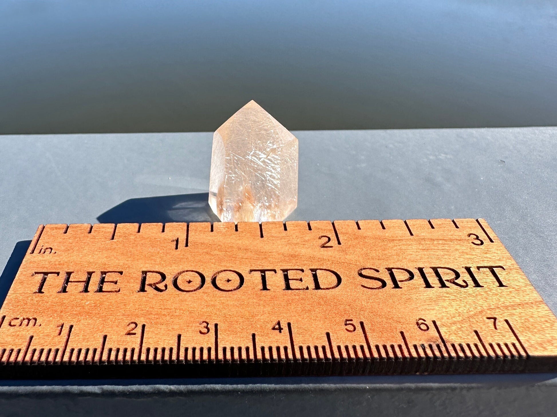 Mini Peach Amphibole Quartz Polished Point from Brazil | Pink Amphibole | Angel Wing Phantom Quartz | Angel Hair Quartz