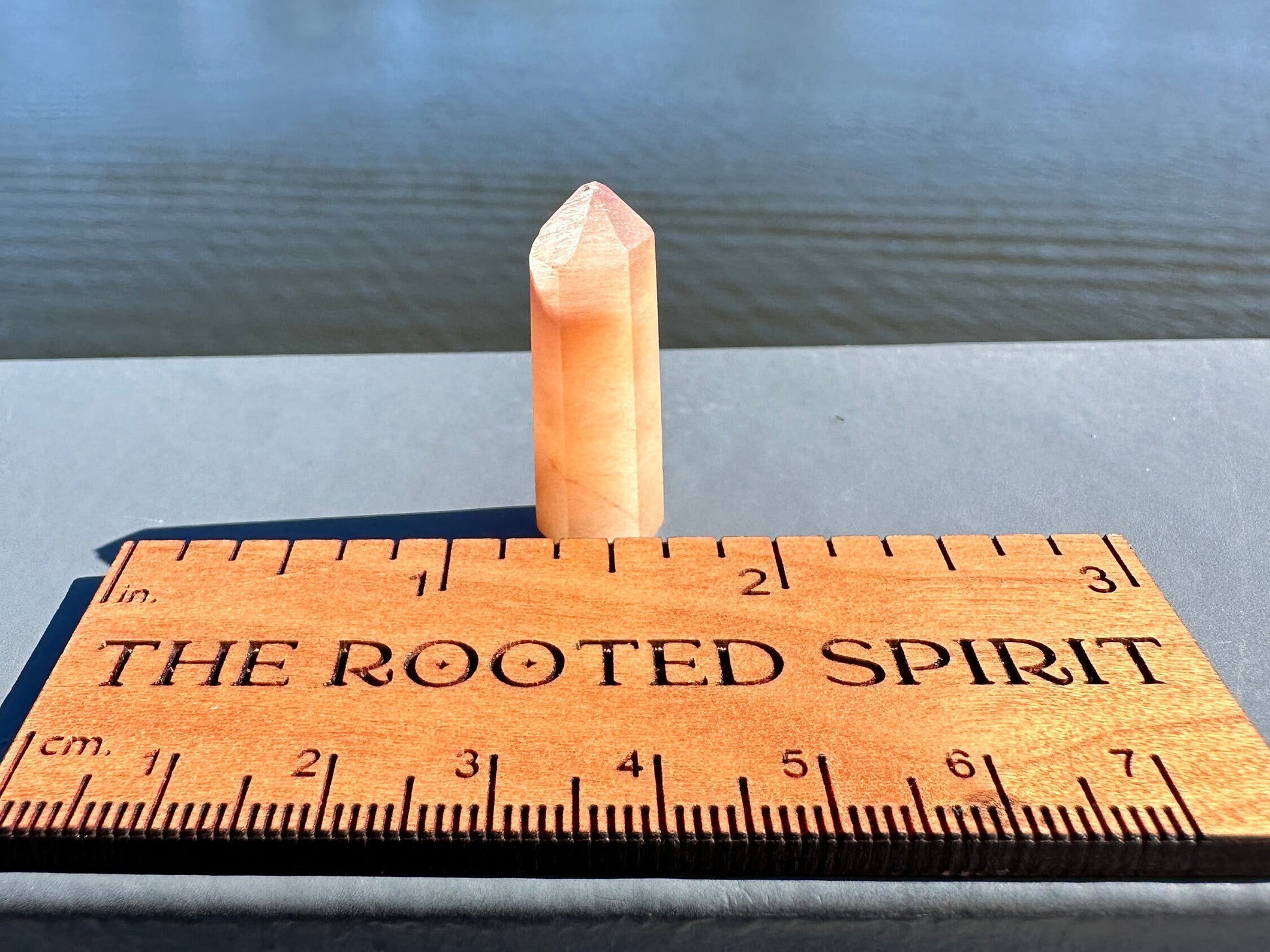 Mini Peach Amphibole Quartz Polished Point from Brazil | Pink Amphibole | Angel Wing Phantom Quartz | Angel Hair Quartz