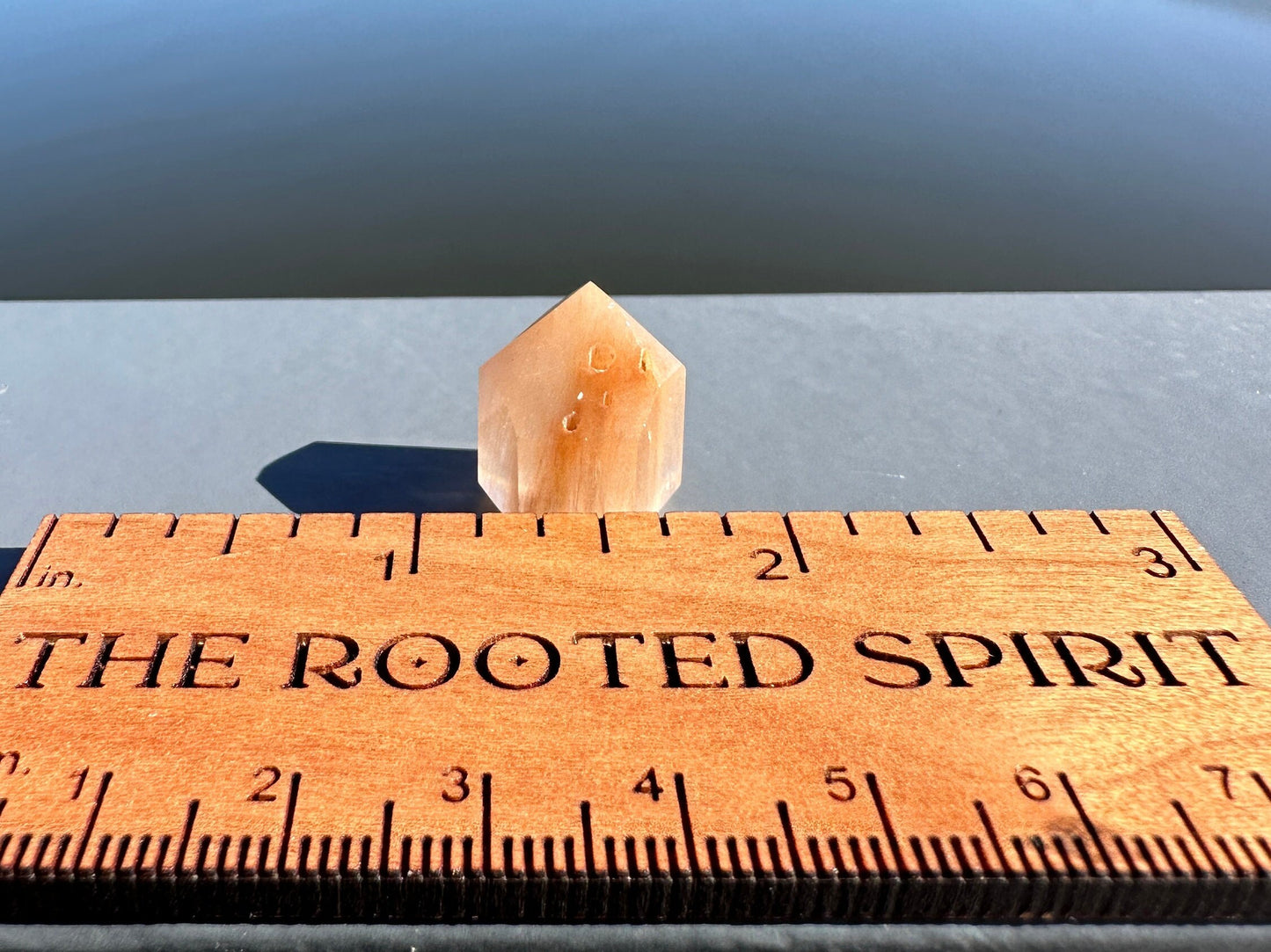 Mini Peach Amphibole Quartz Polished Point from Brazil | Pink Amphibole | Angel Wing Phantom Quartz | Angel Hair Quartz