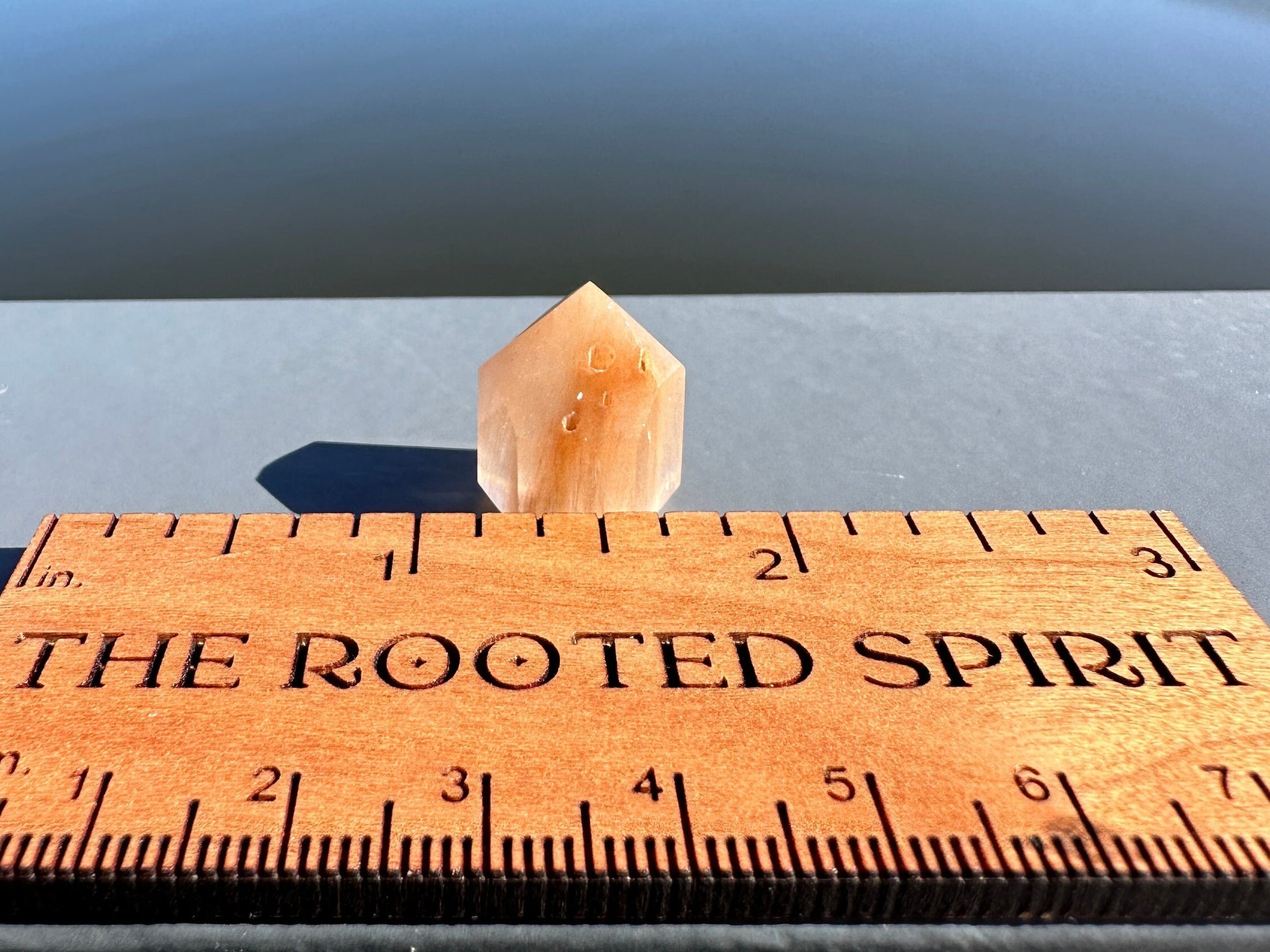 Mini Peach Amphibole Quartz Polished Point from Brazil | Pink Amphibole | Angel Wing Phantom Quartz | Angel Hair Quartz