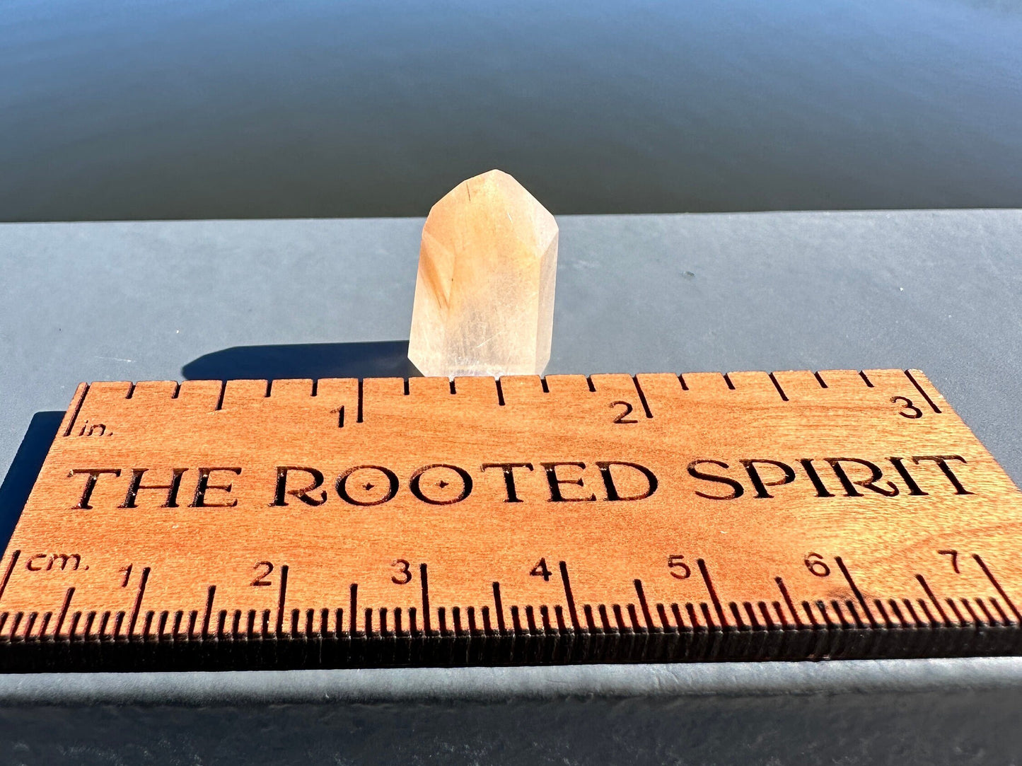 Mini Peach Amphibole Quartz Polished Point from Brazil | Pink Amphibole | Angel Wing Phantom Quartz | Angel Hair Quartz