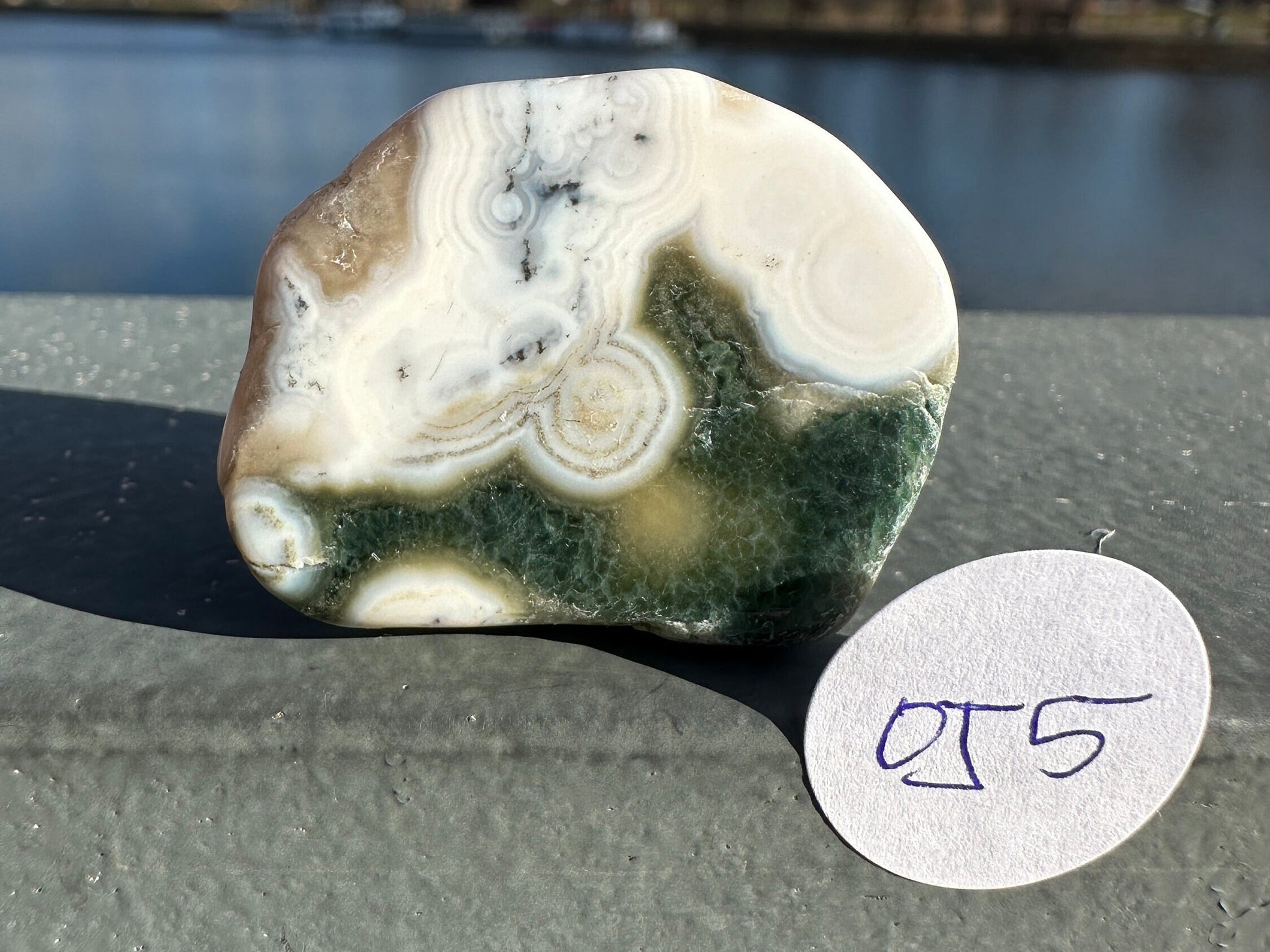 8th Vein Ocean Jasper Tumble | 8th Vein Ocean Jasper | 8th Vein Ocean Jasper Palm Stone | Ocean Jasper Vein 8 | Vein 8 Ocean Jasper