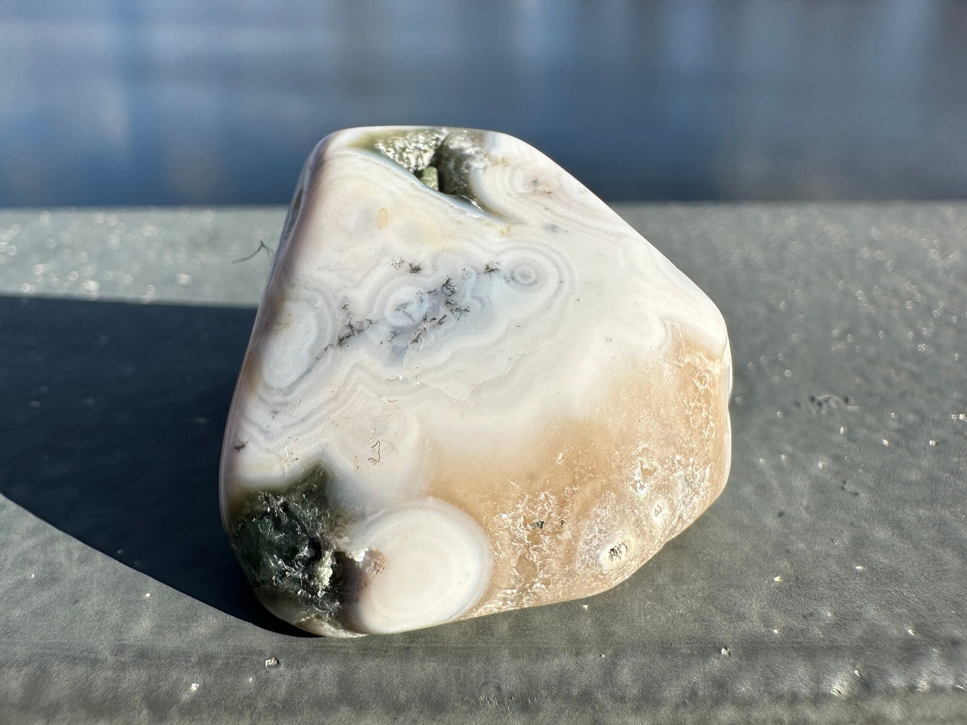 8th Vein Ocean Jasper Tumble | 8th Vein Ocean Jasper | 8th Vein Ocean Jasper Palm Stone | Ocean Jasper Vein 8 | Vein 8 Ocean Jasper