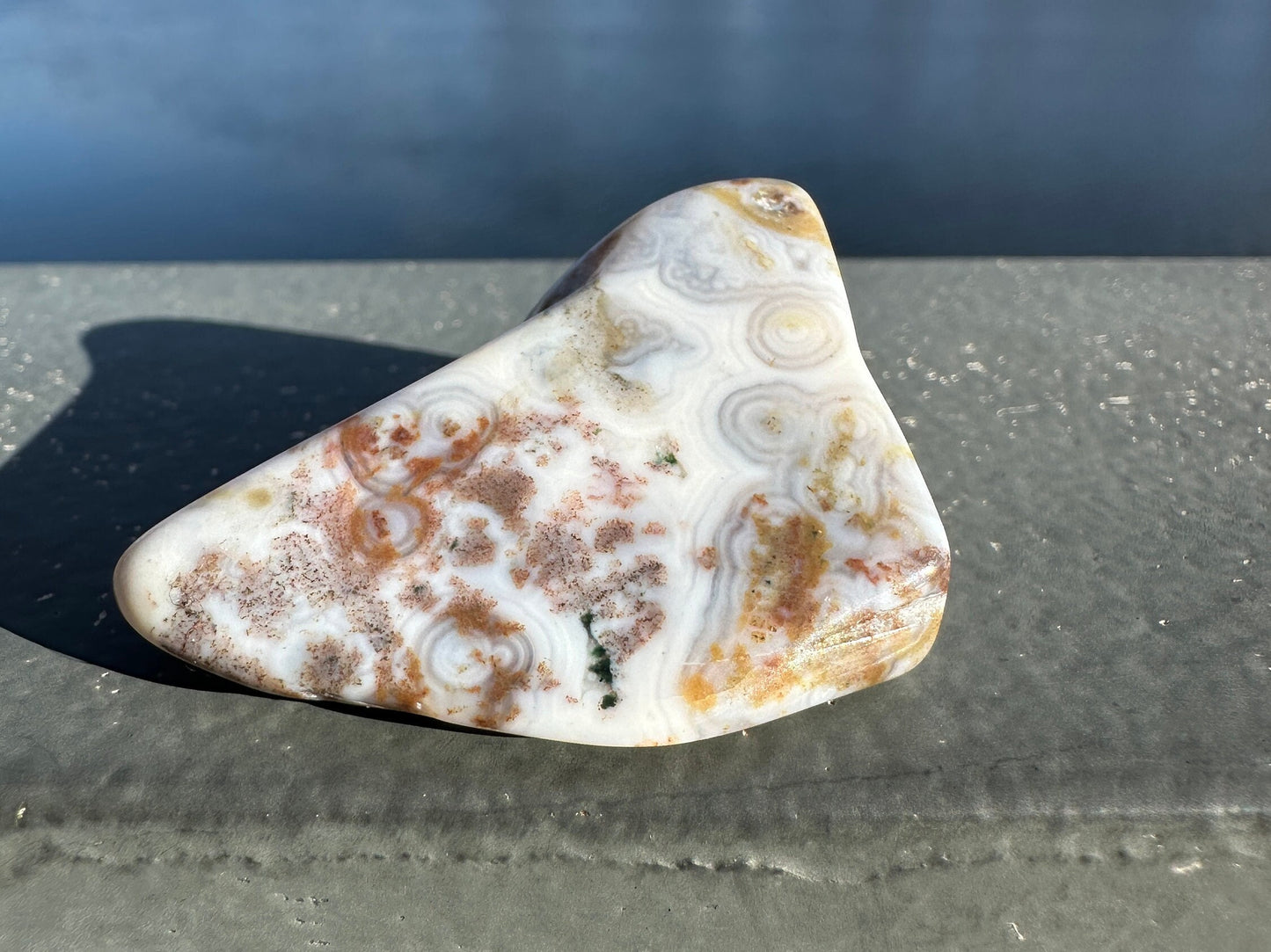 8th Vein Ocean Jasper Tumble | 8th Vein Ocean Jasper | 8th Vein Ocean Jasper Palm Stone | Ocean Jasper Vein 8 | Vein 8 Ocean Jasper