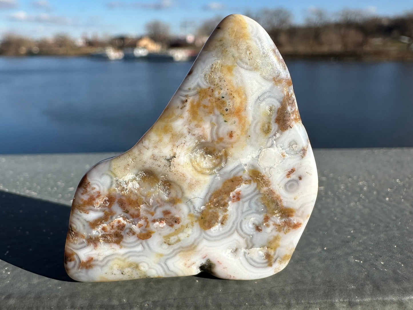 8th Vein Ocean Jasper Tumble | 8th Vein Ocean Jasper | 8th Vein Ocean Jasper Palm Stone | Ocean Jasper Vein 8 | Vein 8 Ocean Jasper