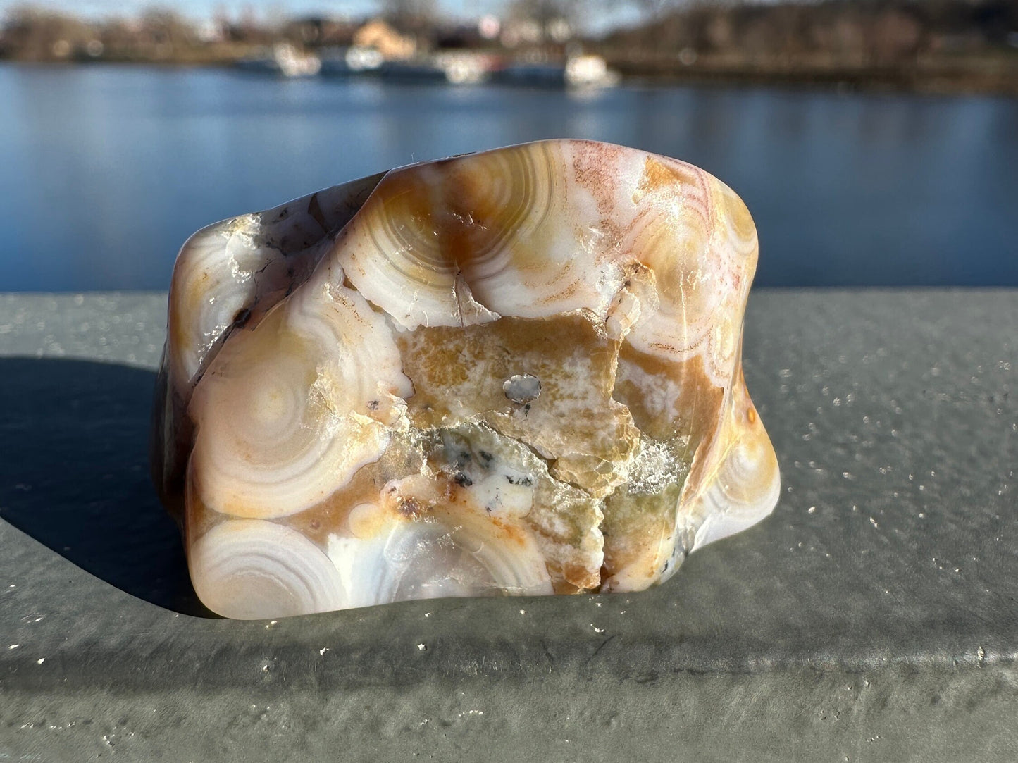 8th Vein Ocean Jasper Tumble | 8th Vein Ocean Jasper | 8th Vein Ocean Jasper Palm Stone | Ocean Jasper Vein 8 | Vein 8 Ocean Jasper