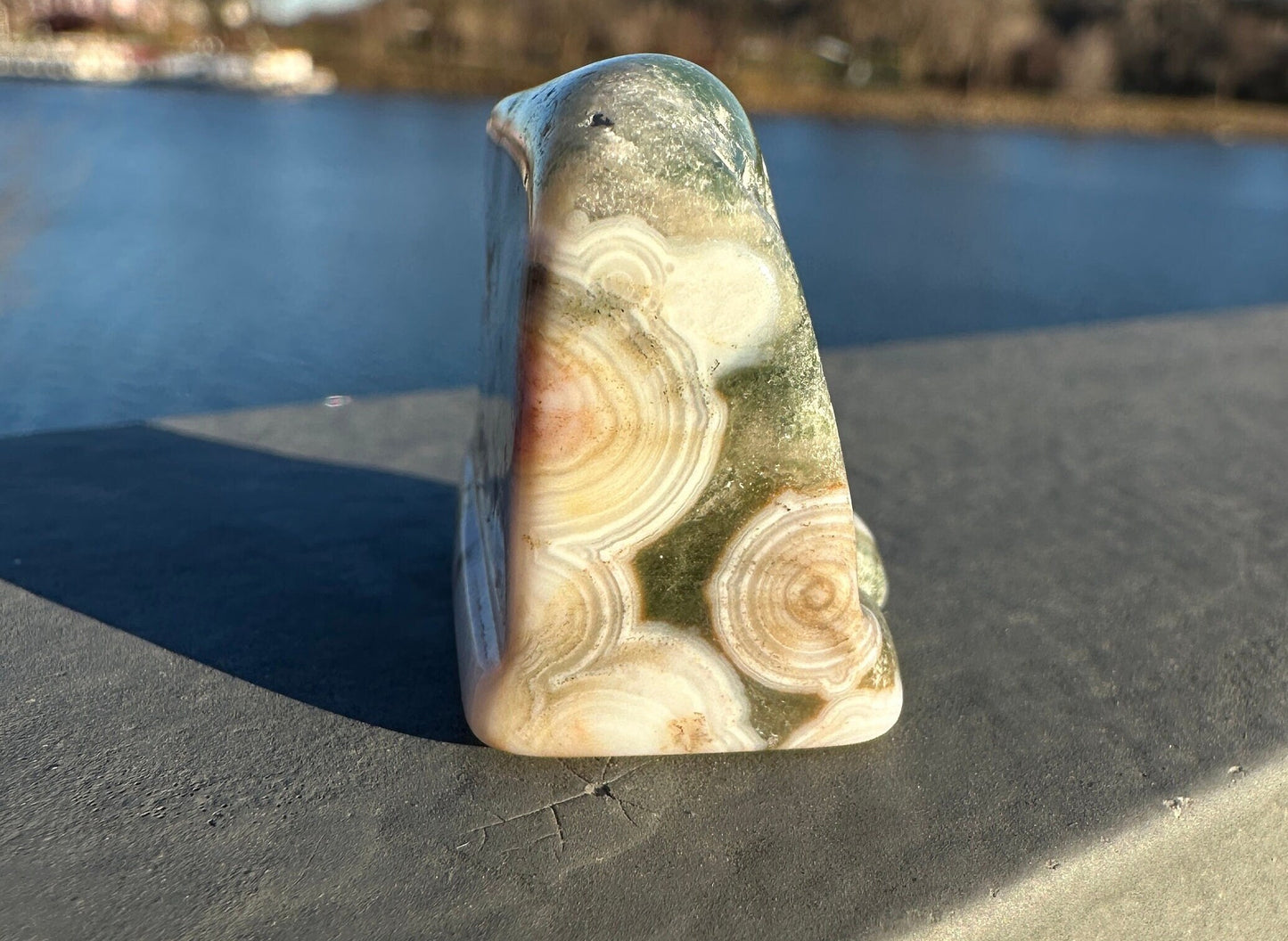 8th Vein Ocean Jasper Tumble | 8th Vein Ocean Jasper | 8th Vein Ocean Jasper Palm Stone | Ocean Jasper Vein 8 | Vein 8 Ocean Jasper