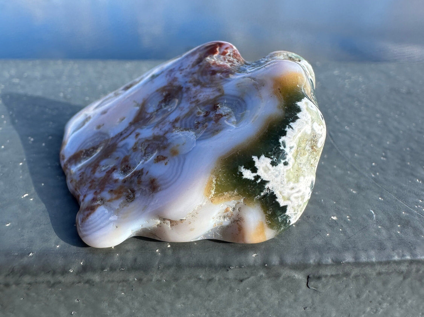 8th Vein Ocean Jasper Tumble | 8th Vein Ocean Jasper | 8th Vein Ocean Jasper Palm Stone | Ocean Jasper Vein 8 | Vein 8 Ocean Jasper