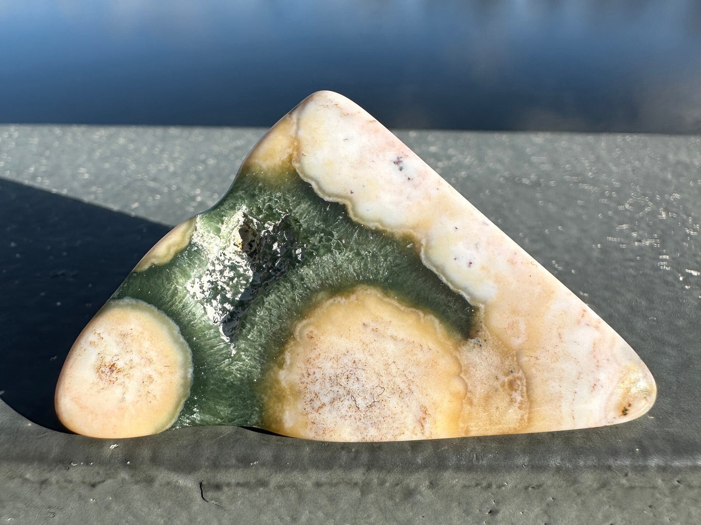 8th Vein Ocean Jasper Tumble | 8th Vein Ocean Jasper | 8th Vein Ocean Jasper Palm Stone | Ocean Jasper Vein 8 | Vein 8 Ocean Jasper