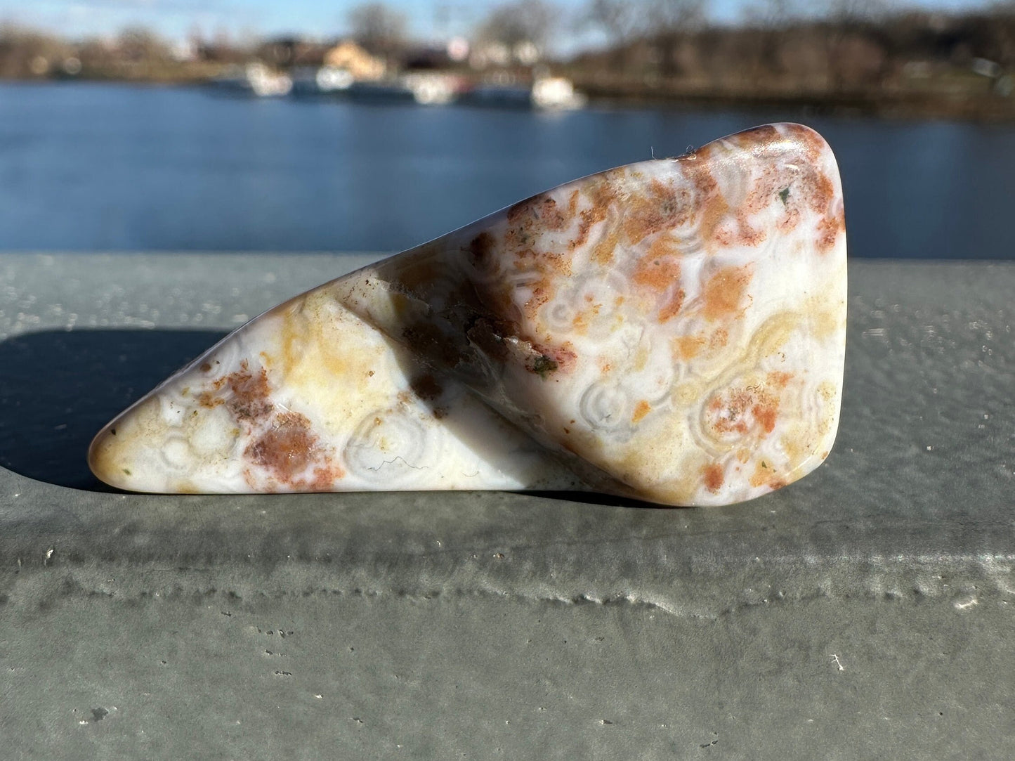 8th Vein Ocean Jasper Tumble | 8th Vein Ocean Jasper | 8th Vein Ocean Jasper Palm Stone | Ocean Jasper Vein 8 | Vein 8 Ocean Jasper