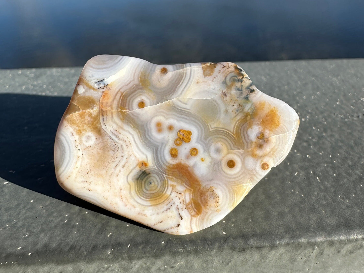 8th Vein Ocean Jasper Tumble | 8th Vein Ocean Jasper | 8th Vein Ocean Jasper Palm Stone | Ocean Jasper Vein 8 | Vein 8 Ocean Jasper