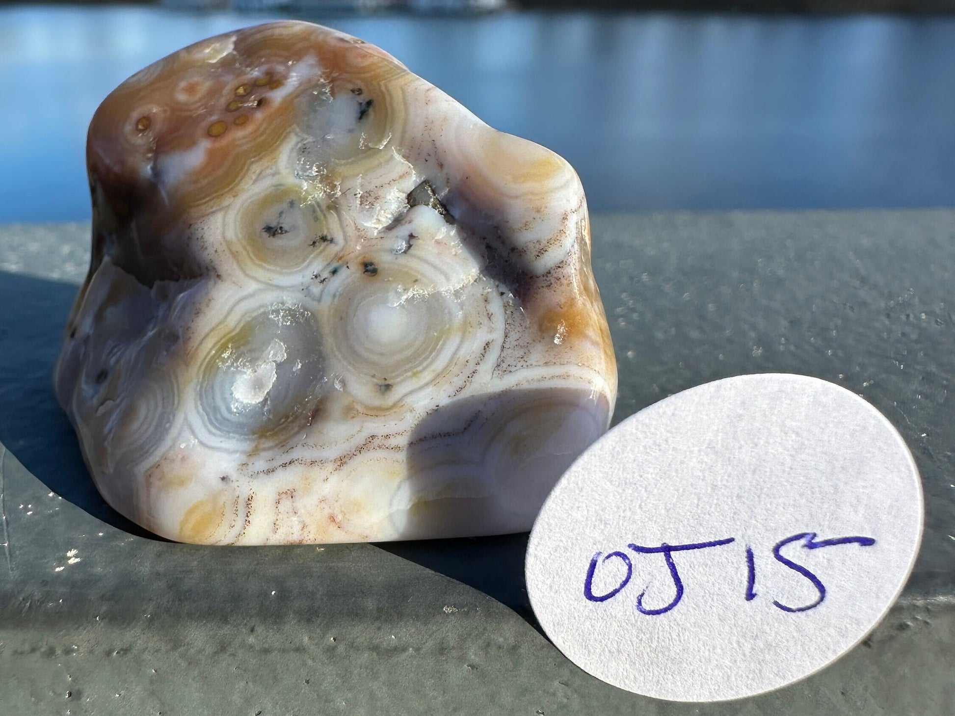 8th Vein Ocean Jasper Tumble | 8th Vein Ocean Jasper | 8th Vein Ocean Jasper Palm Stone | Ocean Jasper Vein 8 | Vein 8 Ocean Jasper