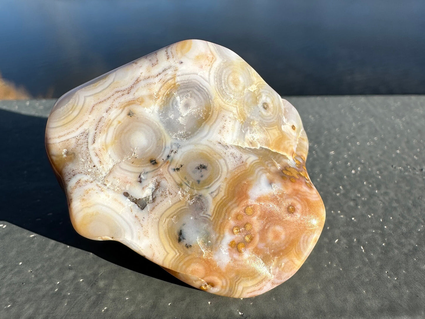 8th Vein Ocean Jasper Tumble | 8th Vein Ocean Jasper | 8th Vein Ocean Jasper Palm Stone | Ocean Jasper Vein 8 | Vein 8 Ocean Jasper