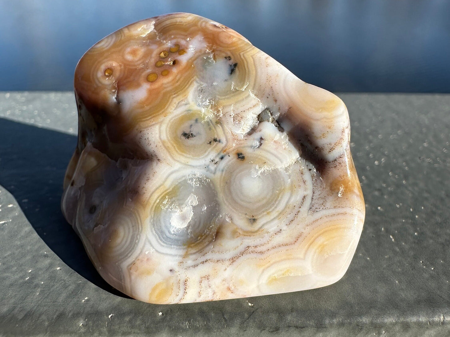 8th Vein Ocean Jasper Tumble | 8th Vein Ocean Jasper | 8th Vein Ocean Jasper Palm Stone | Ocean Jasper Vein 8 | Vein 8 Ocean Jasper