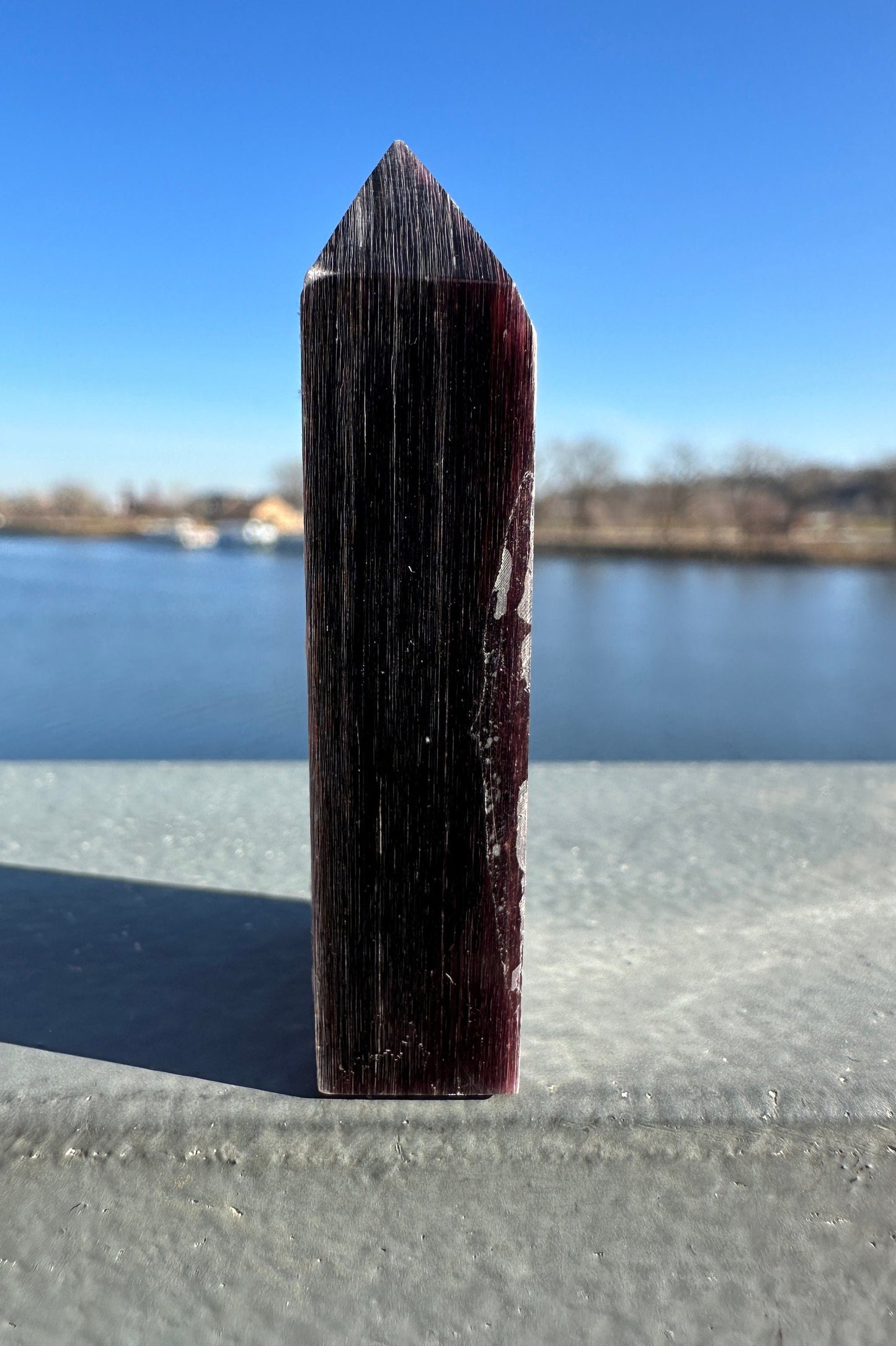 Flashy High Quality Gem Lepidolite Crystal Tower | High Flash Gem Lepidolite Purple Mica Crystal Tower| Rare Purple Mica