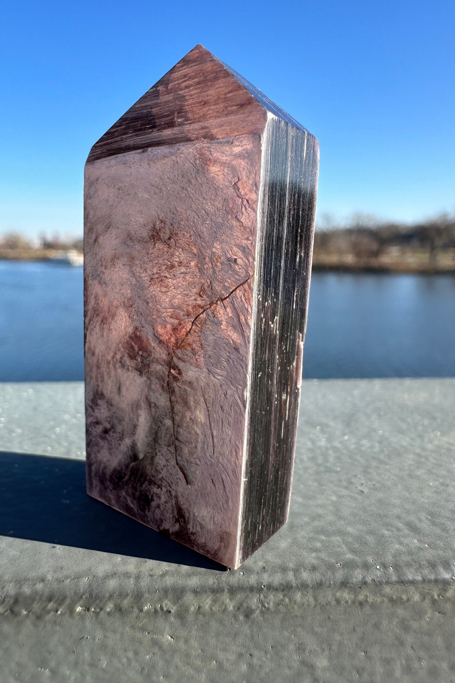 Flashy High Quality Gem Lepidolite Crystal Tower | High Flash Gem Lepidolite Purple Mica Crystal Tower| Rare Purple Mica