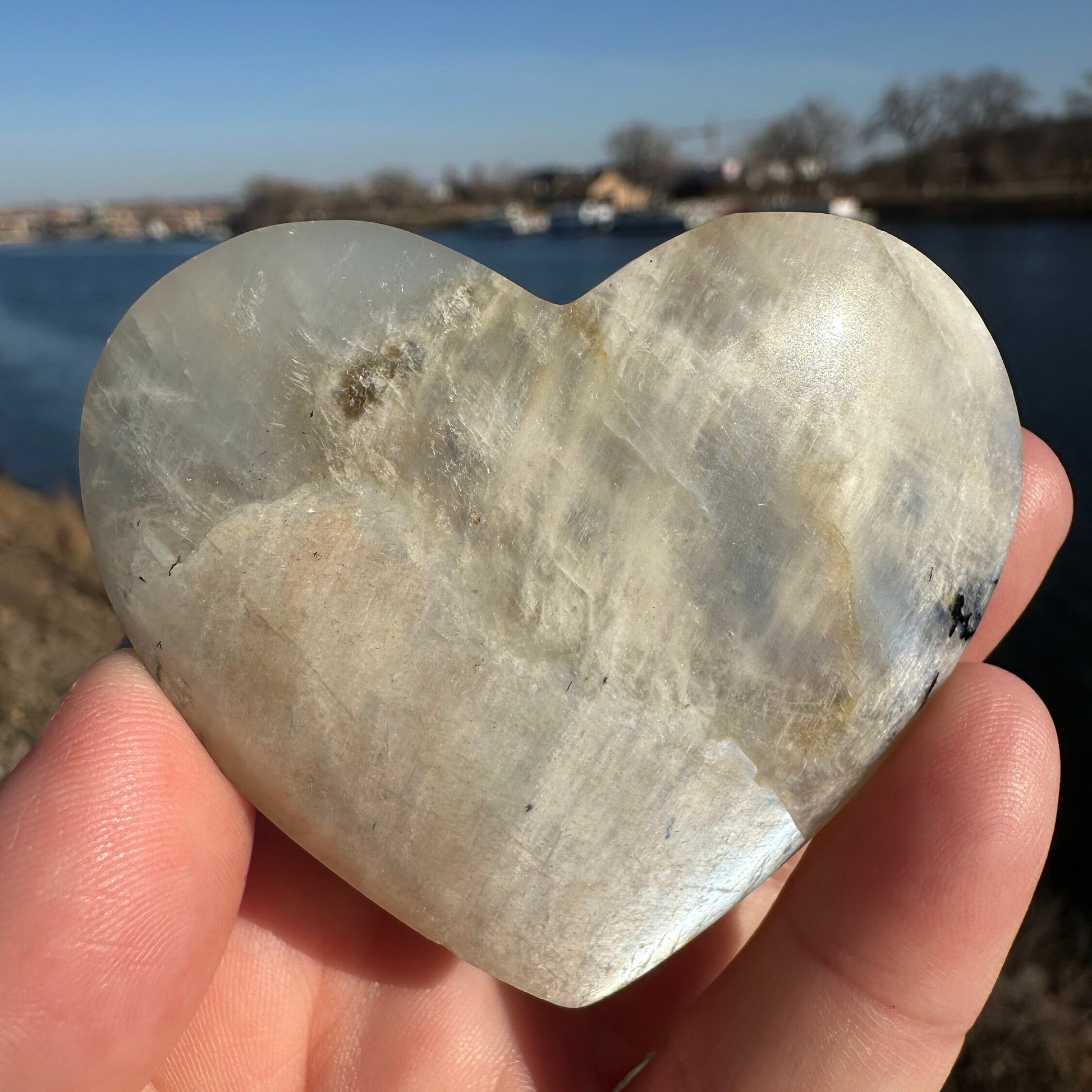 Super Flashy Moonstone Heart