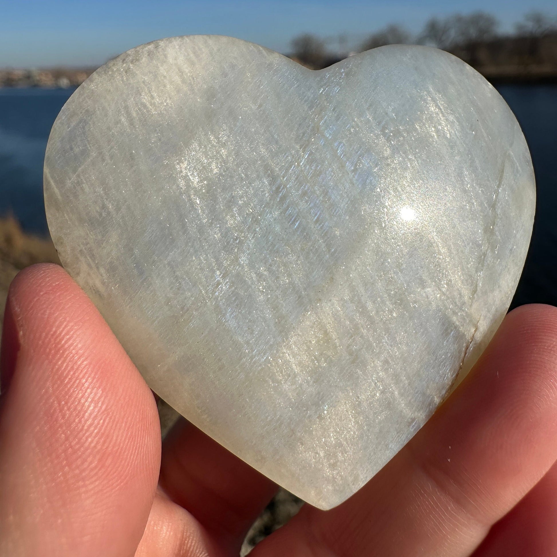 Super Flashy Moonstone Heart