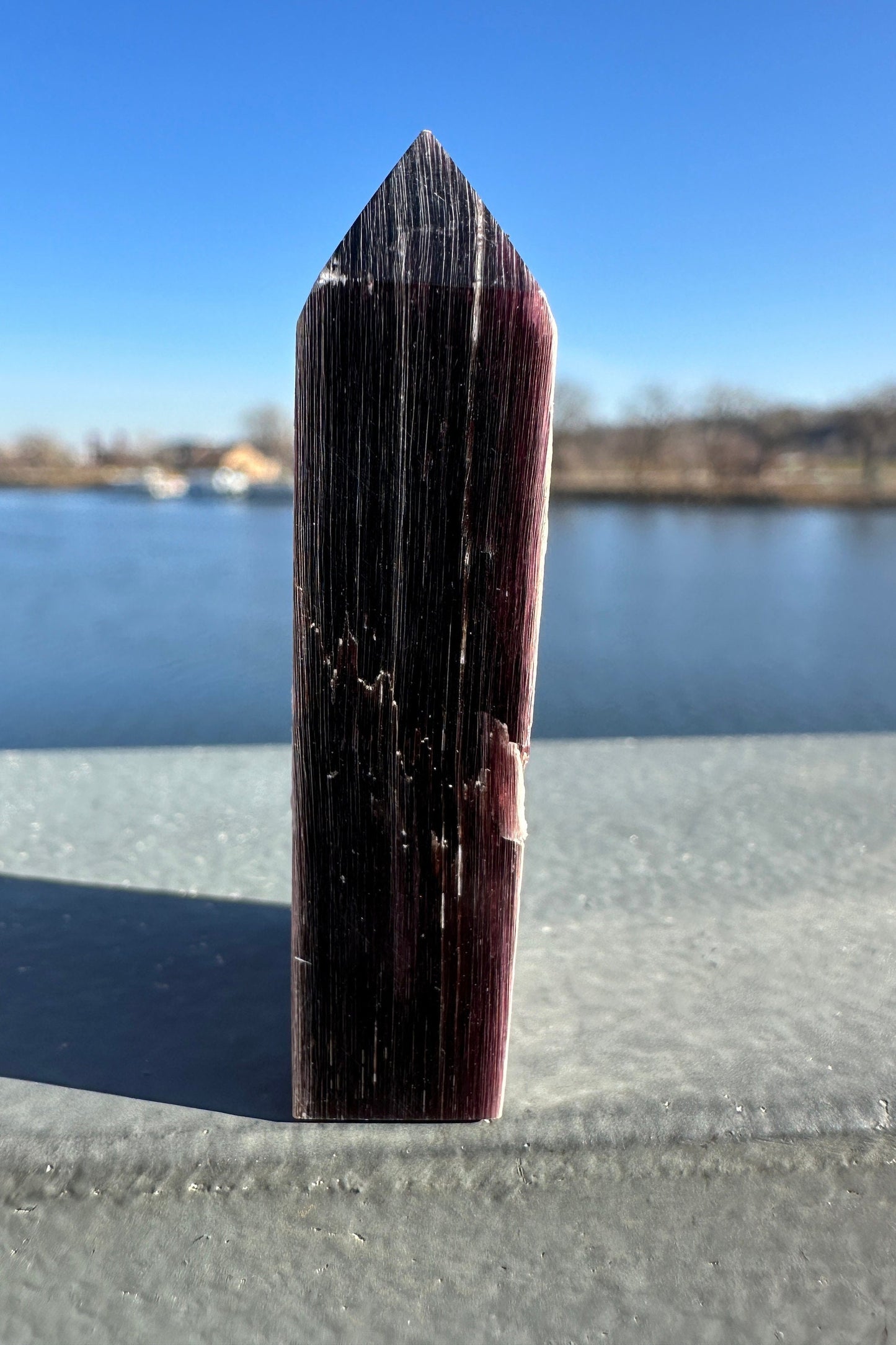 Flashy High Quality Gem Lepidolite Crystal Tower | High Flash Gem Lepidolite Purple Mica Crystal Tower| Rare Purple Mica