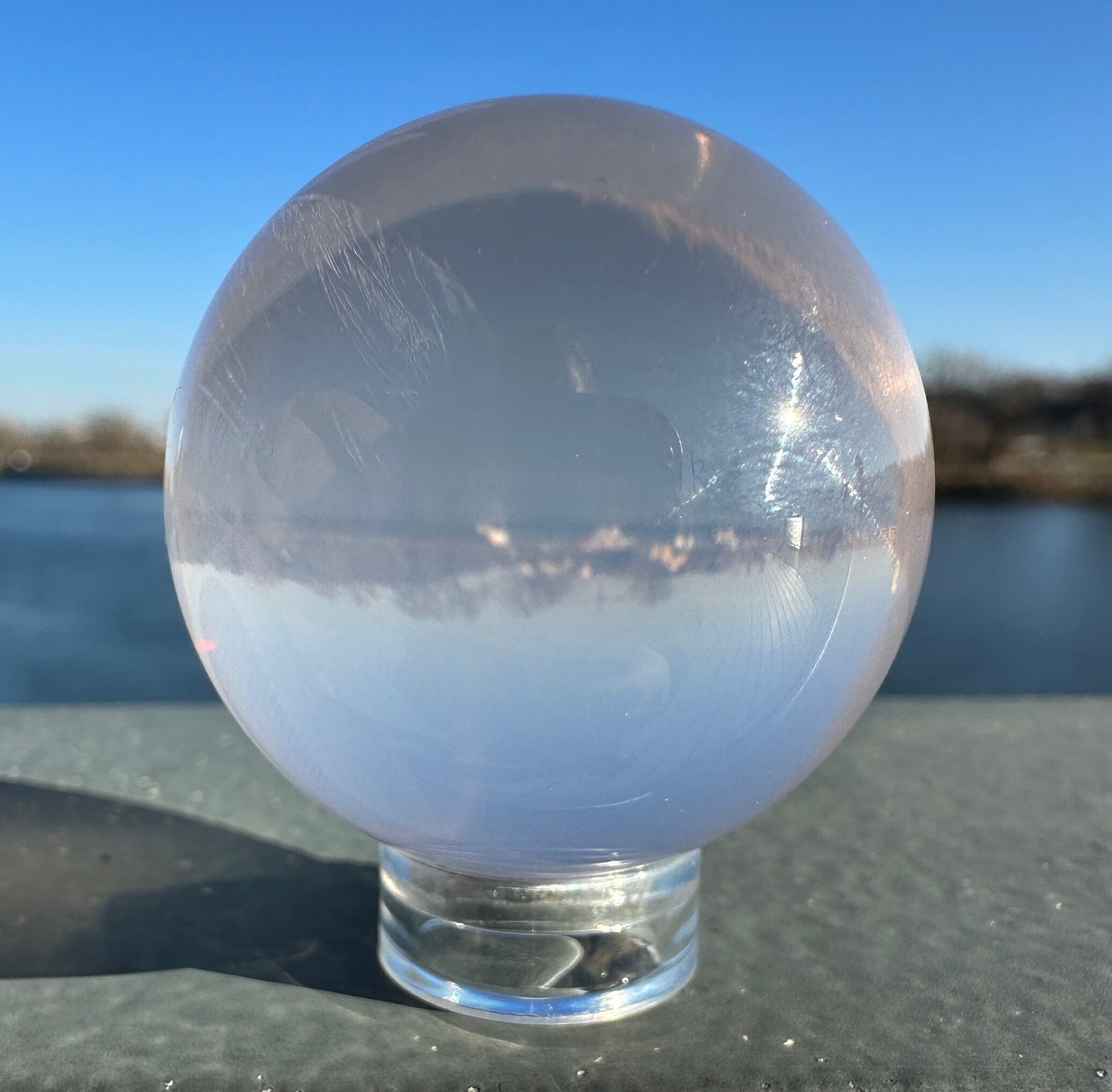 35mm High Quality Star Ice Rose Quartz Sphere | Star Asterism | Sphere Palm Stone Obelisk | Healing Crystal | Heart Chakra