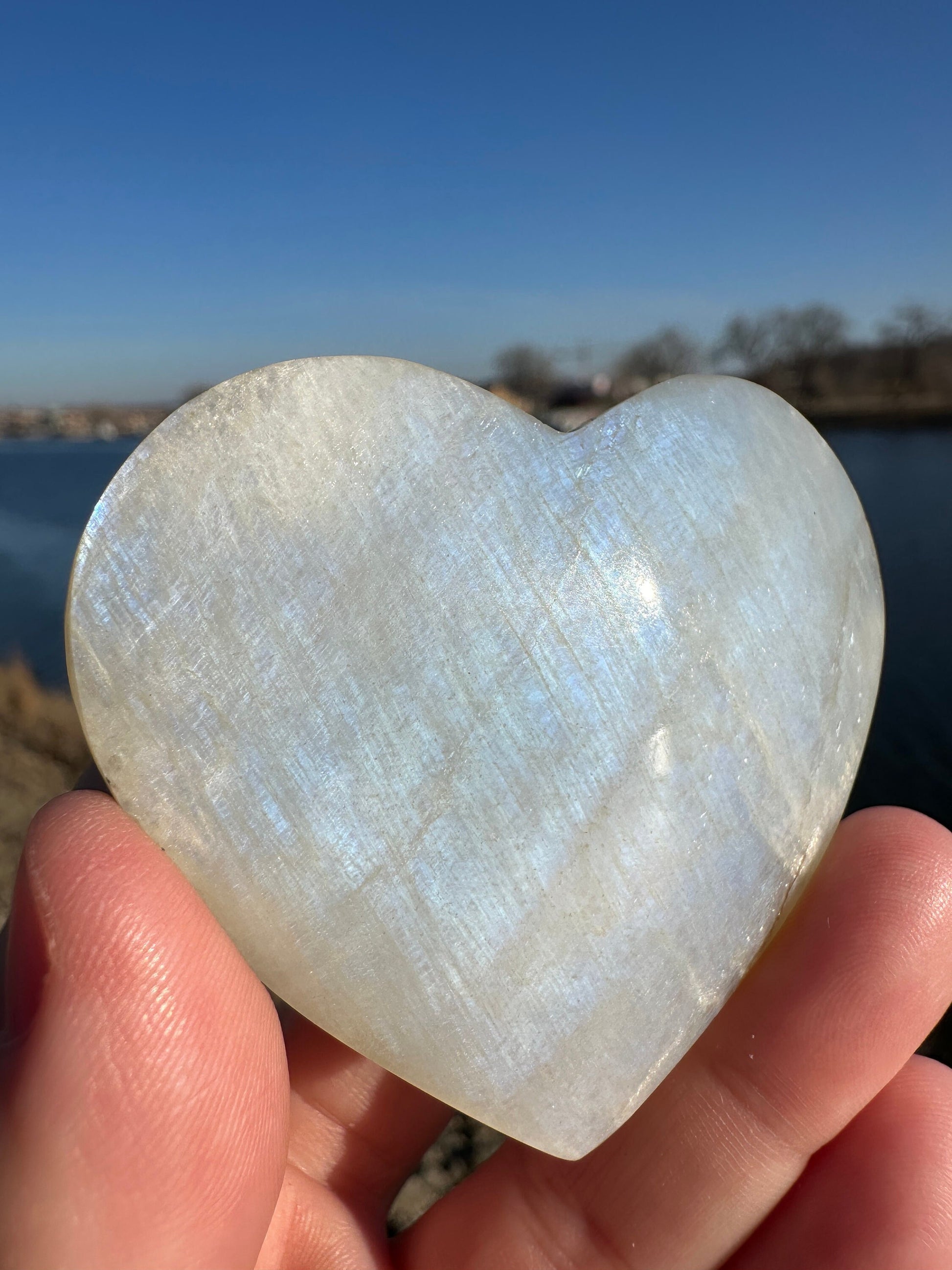 Super Flashy Moonstone Heart