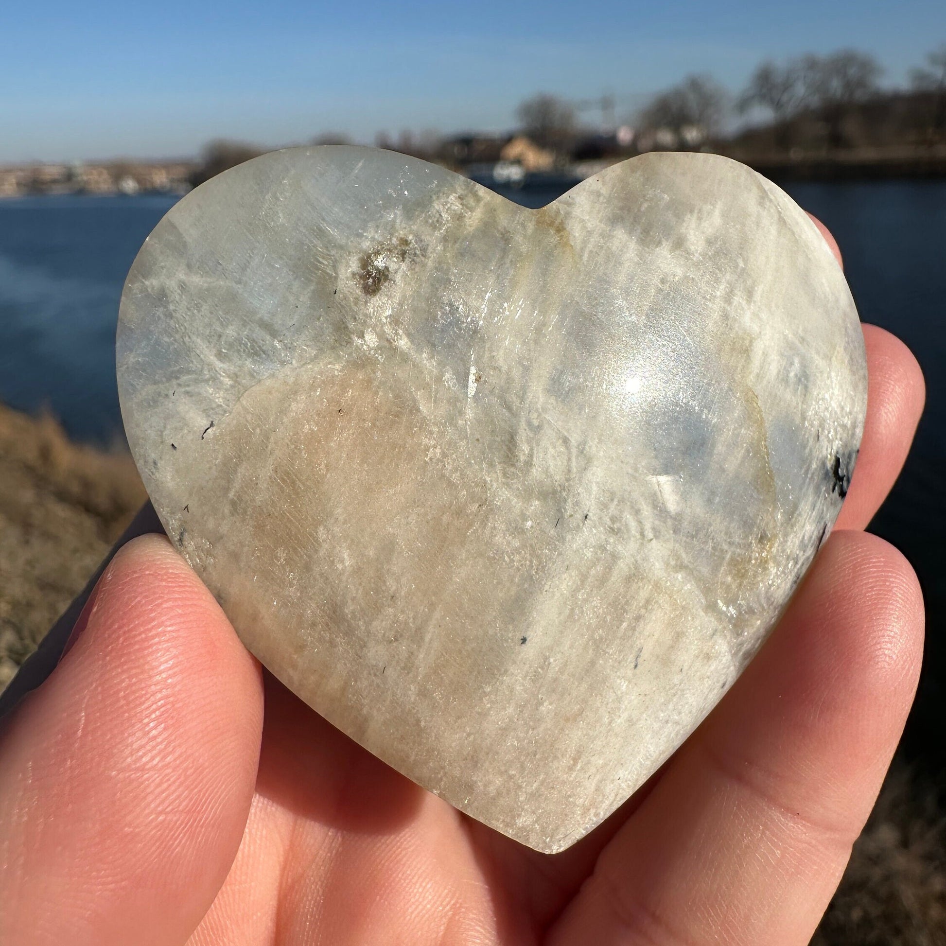 Super Flashy Moonstone Heart