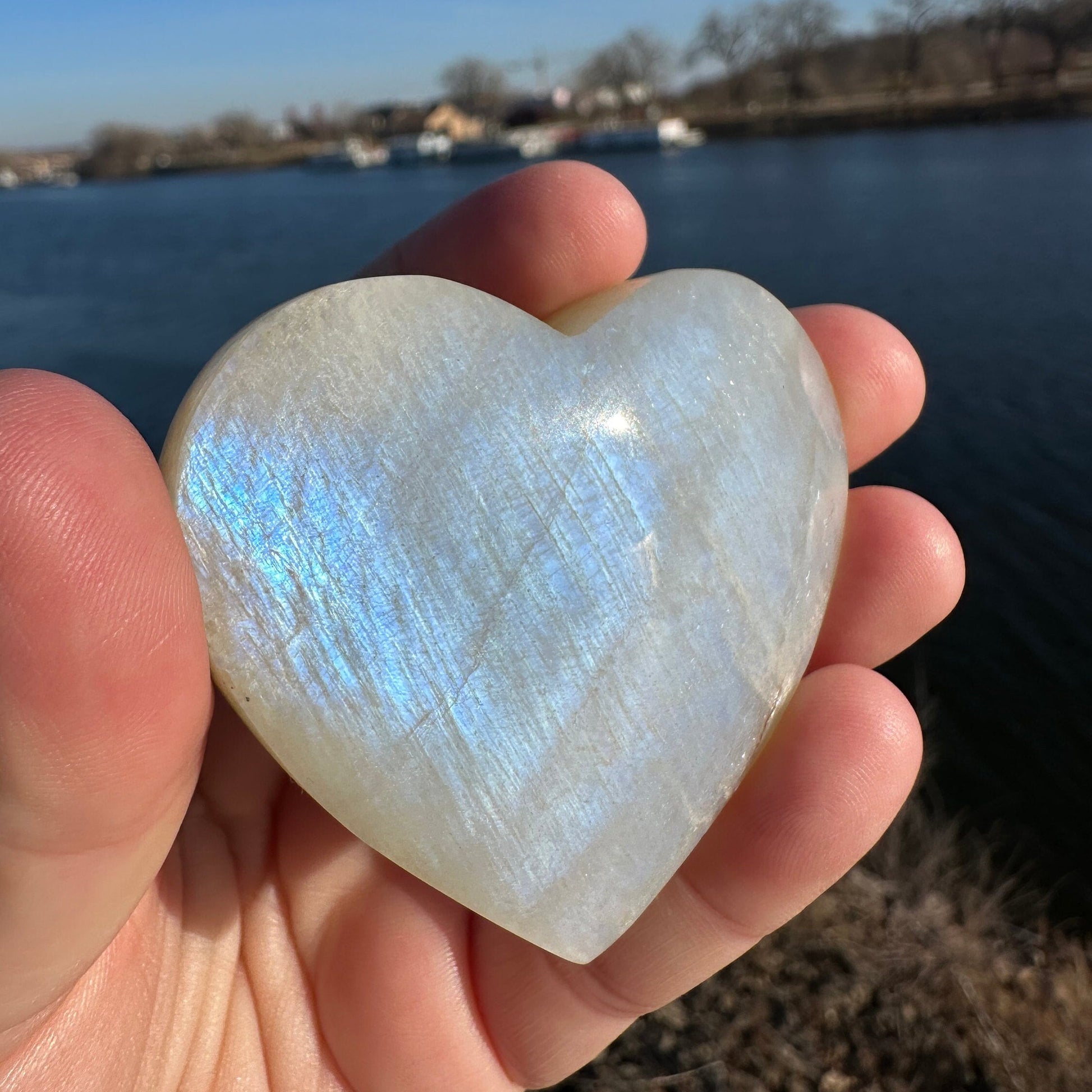 Super Flashy Moonstone Heart