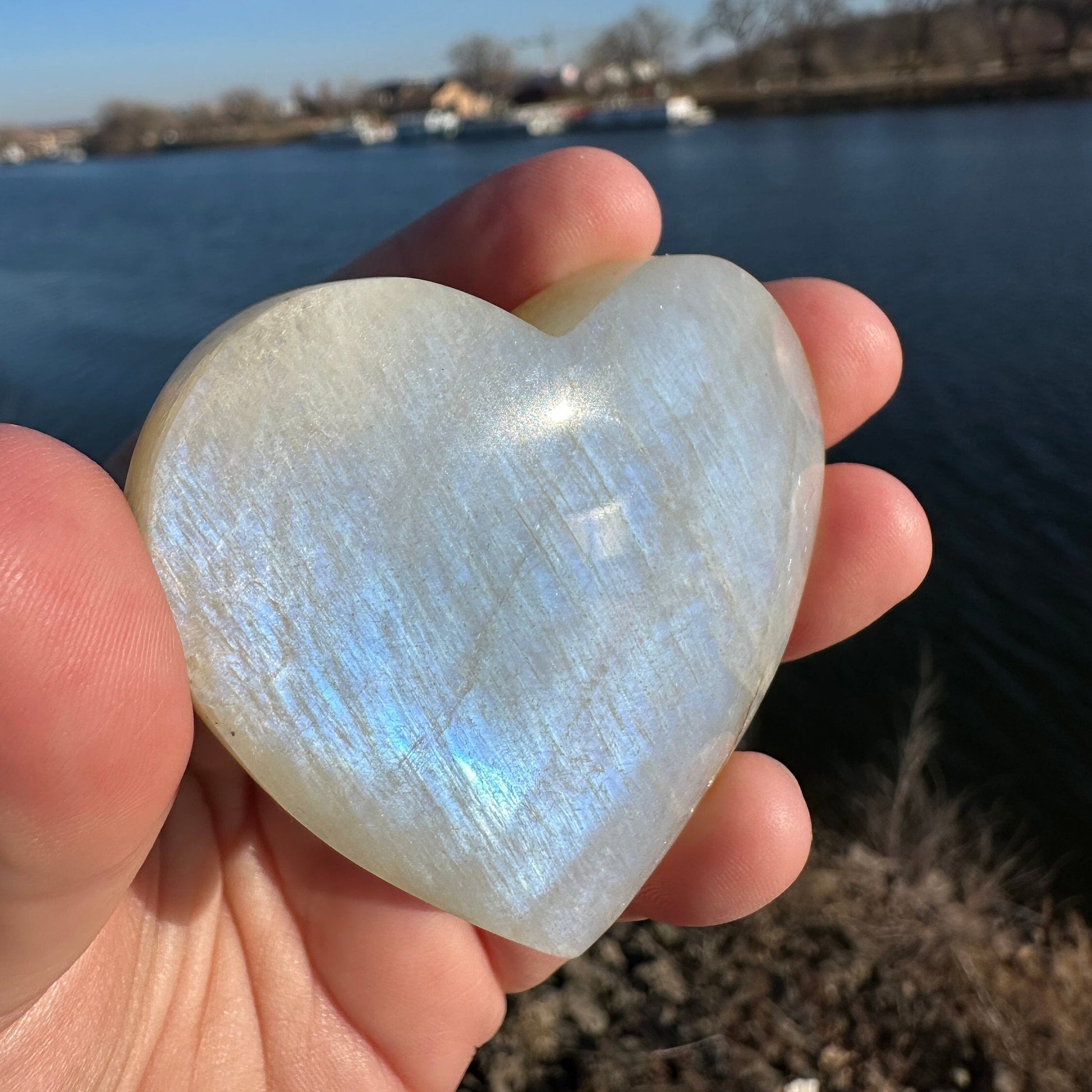 Super Flashy Moonstone Heart