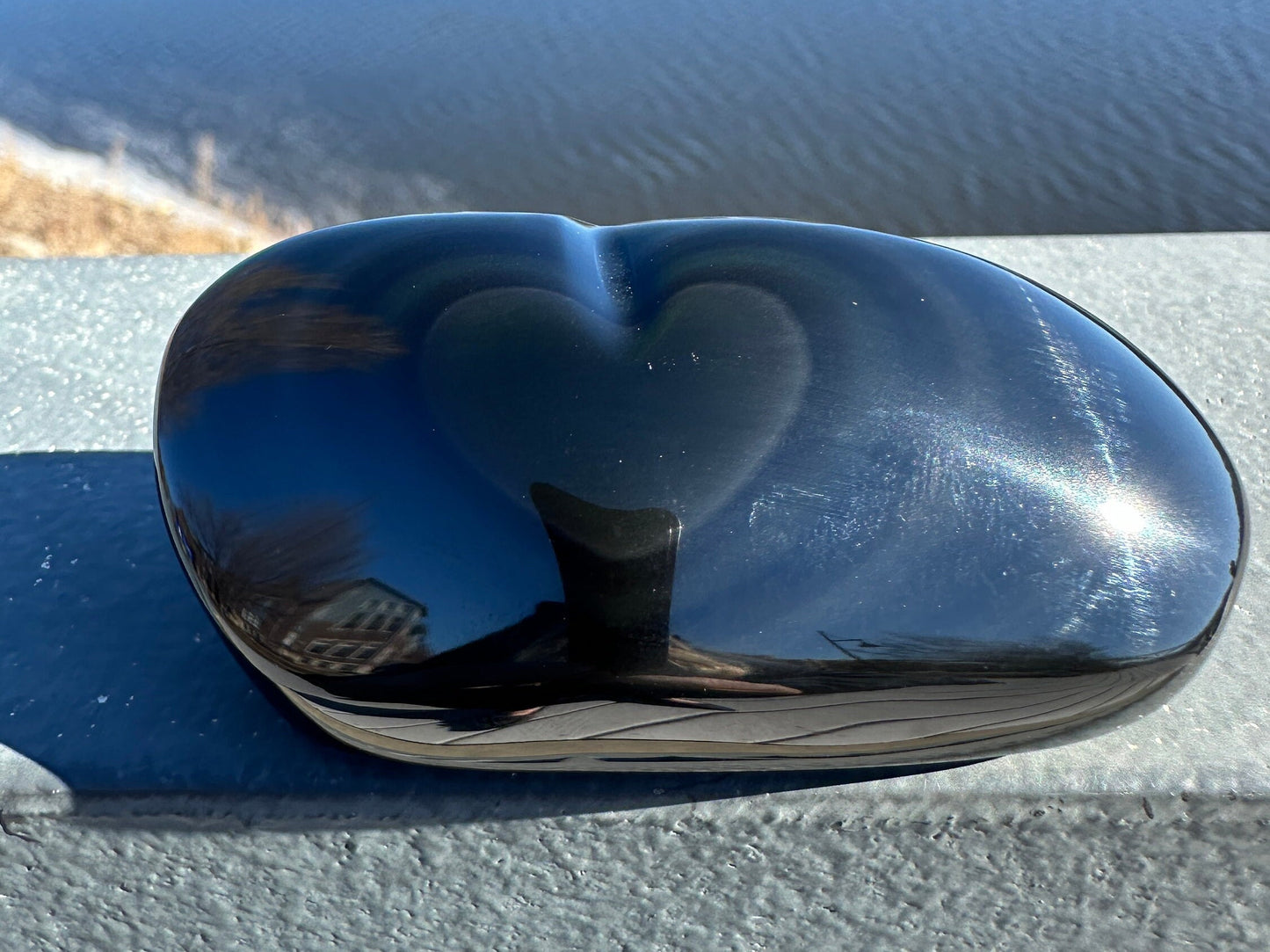 Rainbow Obsidian Heart Freeform from Mexico *Tucson Exclusive* | Obsidian Carving | Transformation | Altar | Meditation