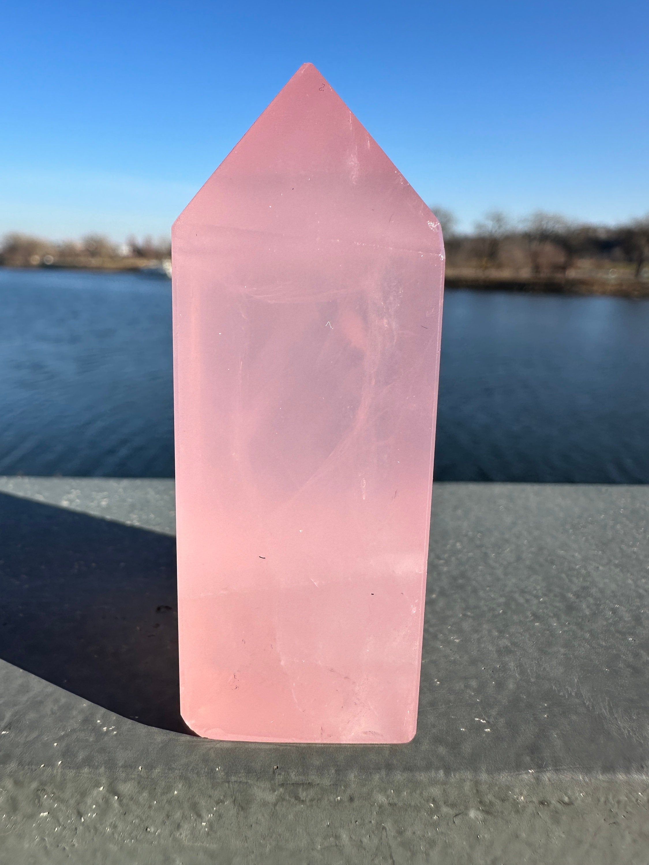 HUGE hotsell Rose Quartz Sphere and Tower