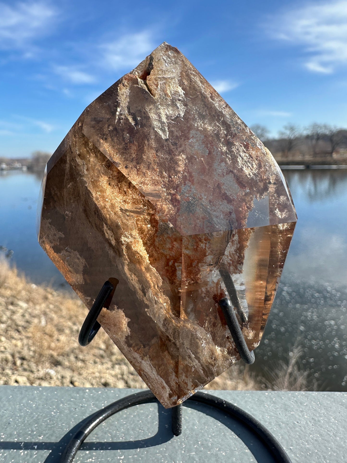 Amazing Extra High Quality Inclusion Quartz on stand from Brazil | Lodalite | Quartz | High Quality Quartz | Quartz Tower