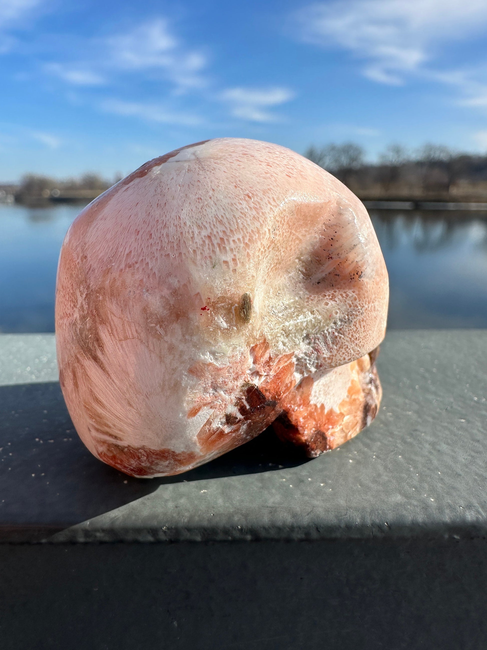 Pink Scolecite Skull | Heart Chakra | Connection | Love | Spirituality