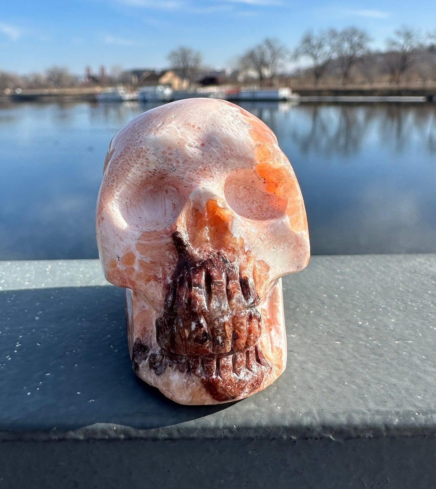 Pink Scolecite Skull | Heart Chakra | Connection | Love | Spirituality