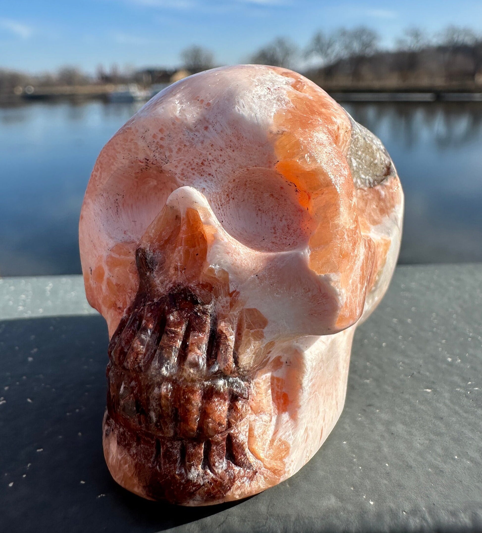 Pink Scolecite Skull | Heart Chakra | Connection | Love | Spirituality