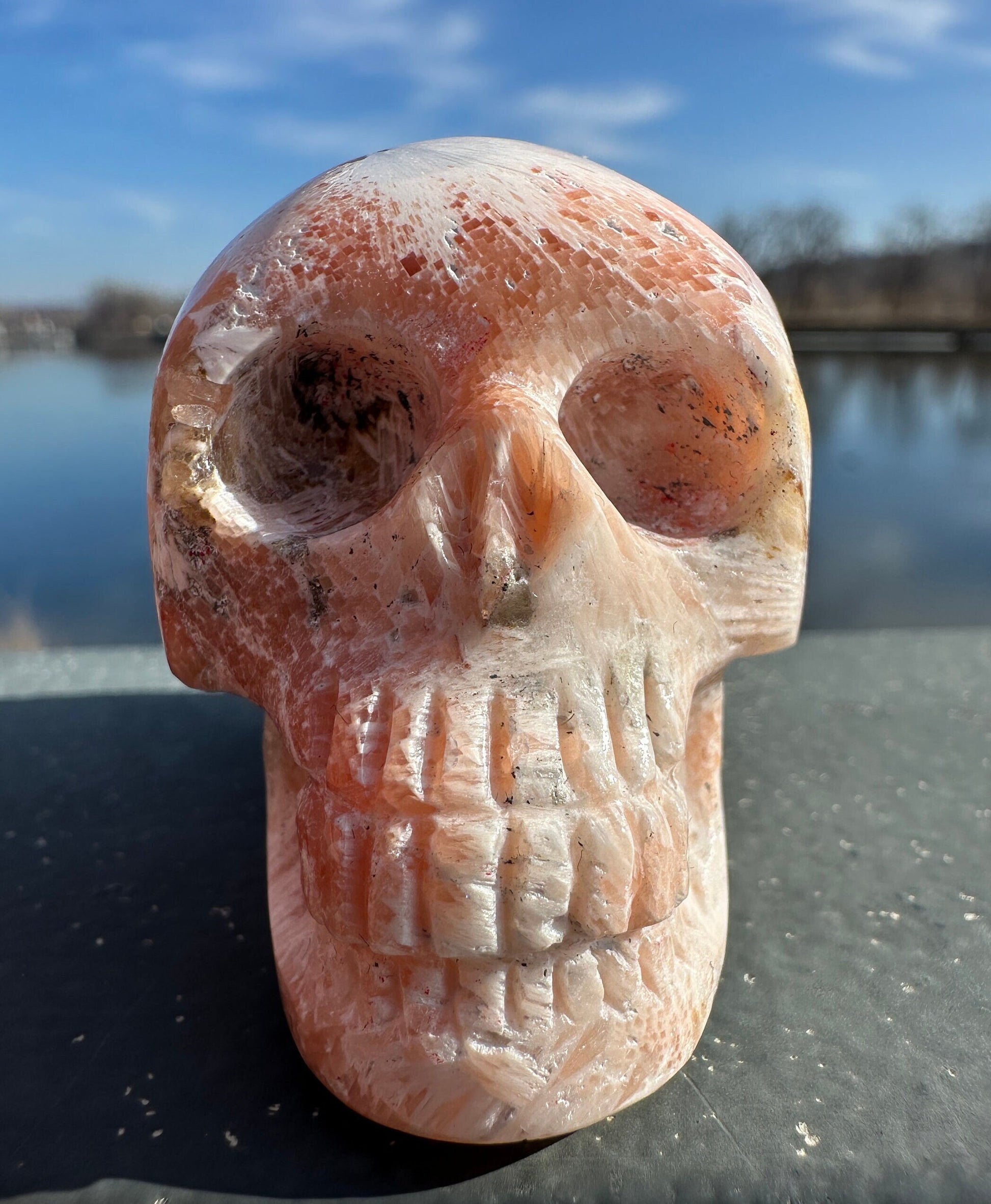 Pink Scolecite Skull | Heart Chakra | Connection | Love | Spirituality