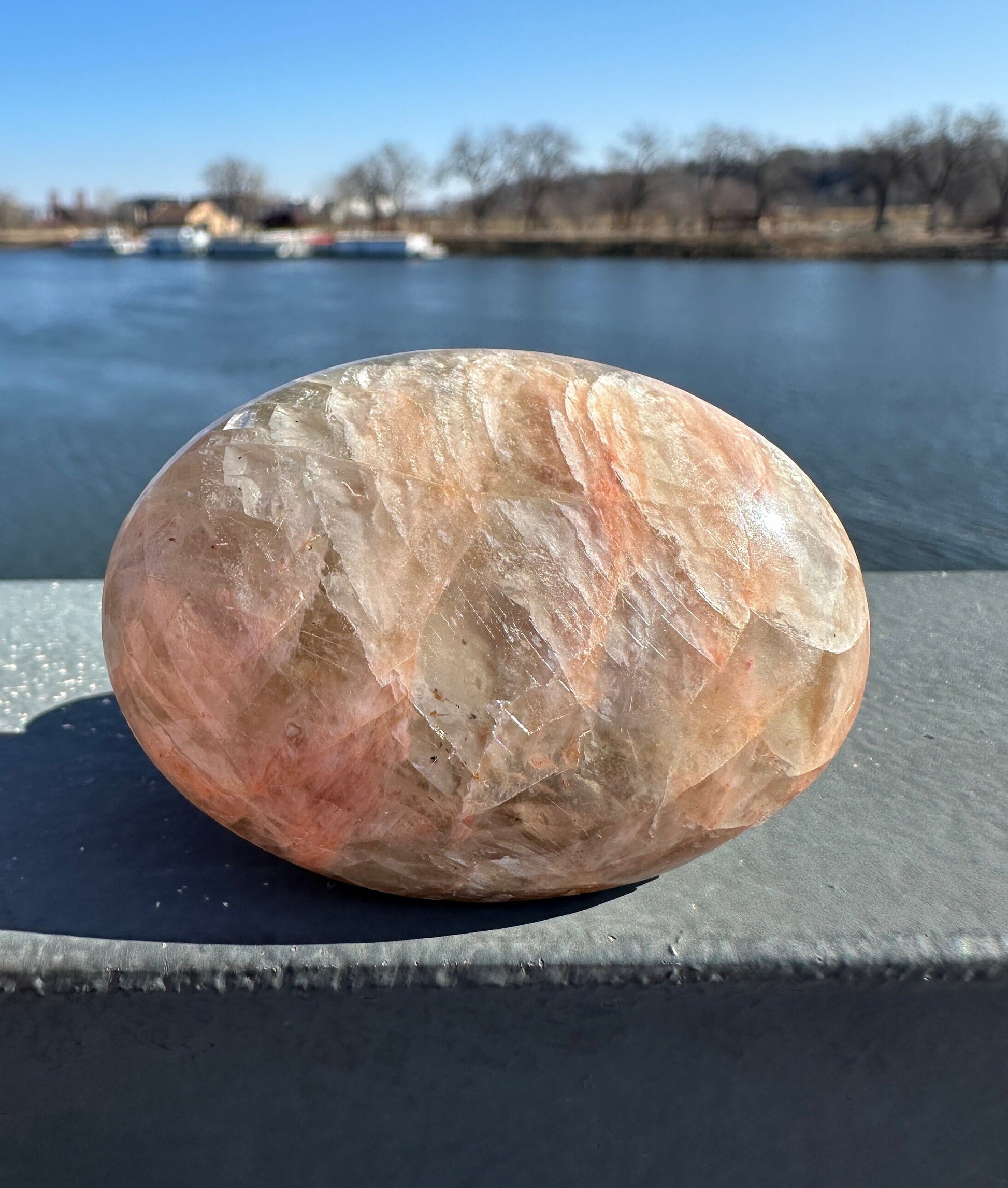 Gorgeous Indian Moonstone Palm Stone | Tucson Exclusive