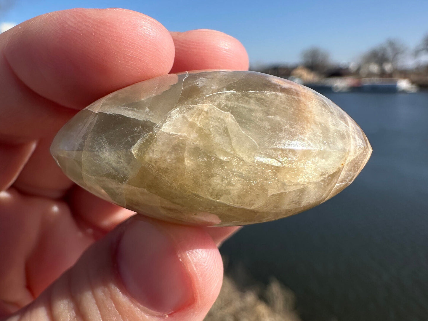 Gorgeous Indian Moonstone Palm Stone | Tucson Exclusive