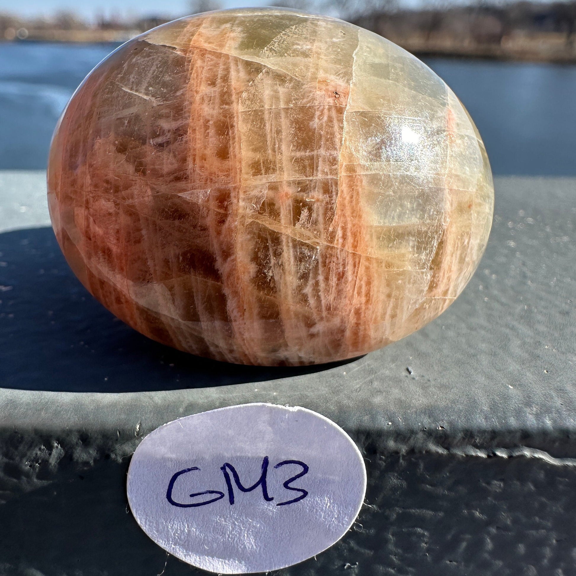 Gorgeous Indian Moonstone Palm Stone | Tucson Exclusive