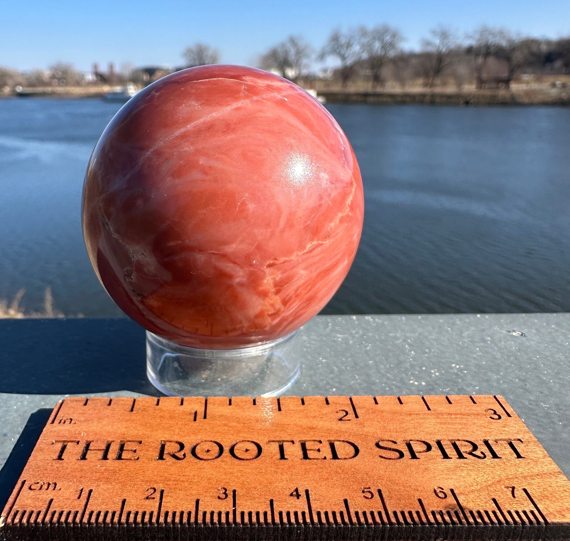 52mm Rare Natural Pink Serpentine Polished Sphere from India | Pink Serpentine Gemstone | Tucson Exclusive