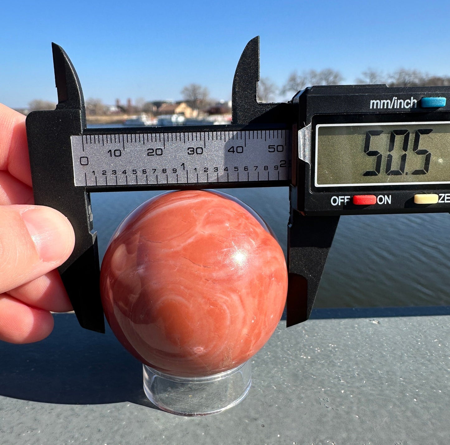 52mm Rare Natural Pink Serpentine Polished Sphere from India | Pink Serpentine Gemstone | Tucson Exclusive