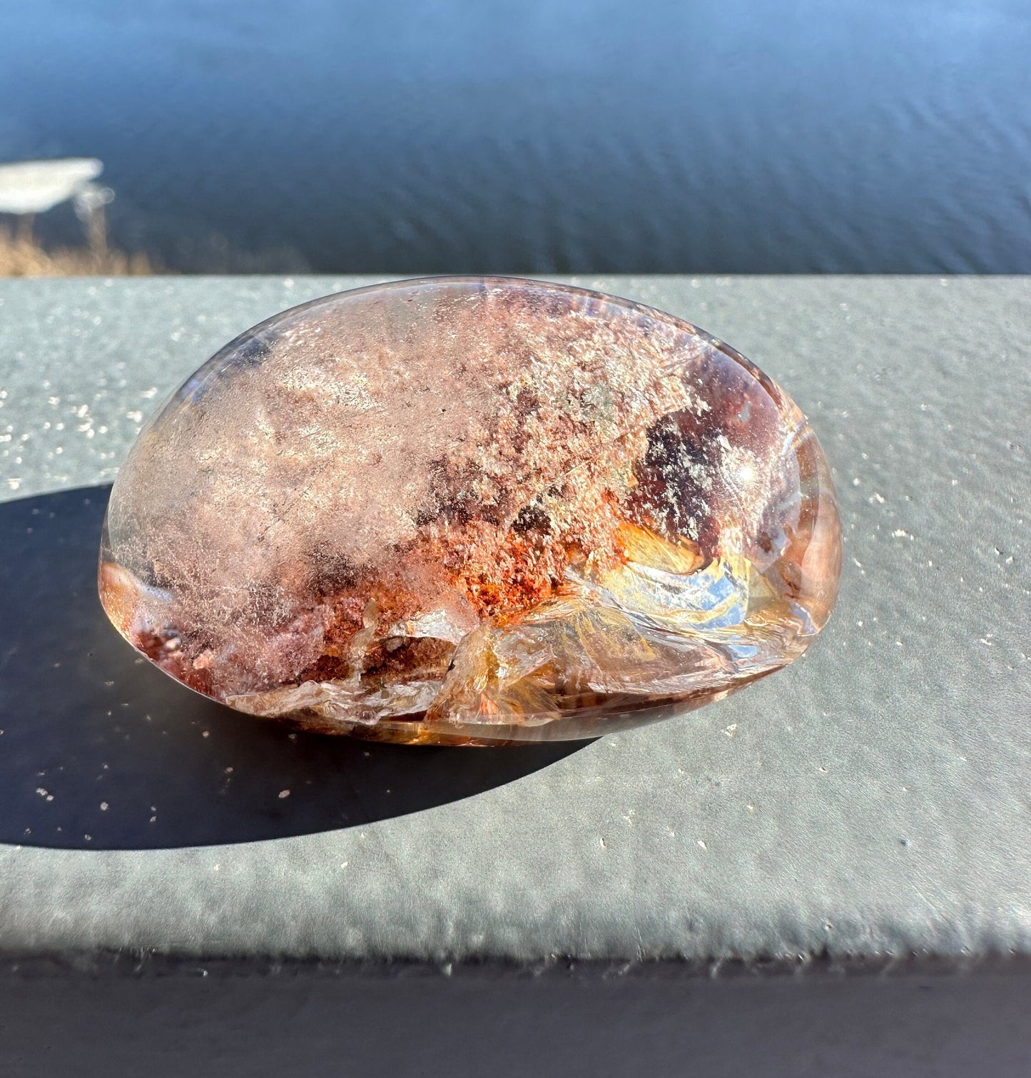 Extra High Quality Inclusion Quartz Freeform Lens from Brazil | Lodalite | Quartz | High Quality Quartz | Quartz Tower | Jewels