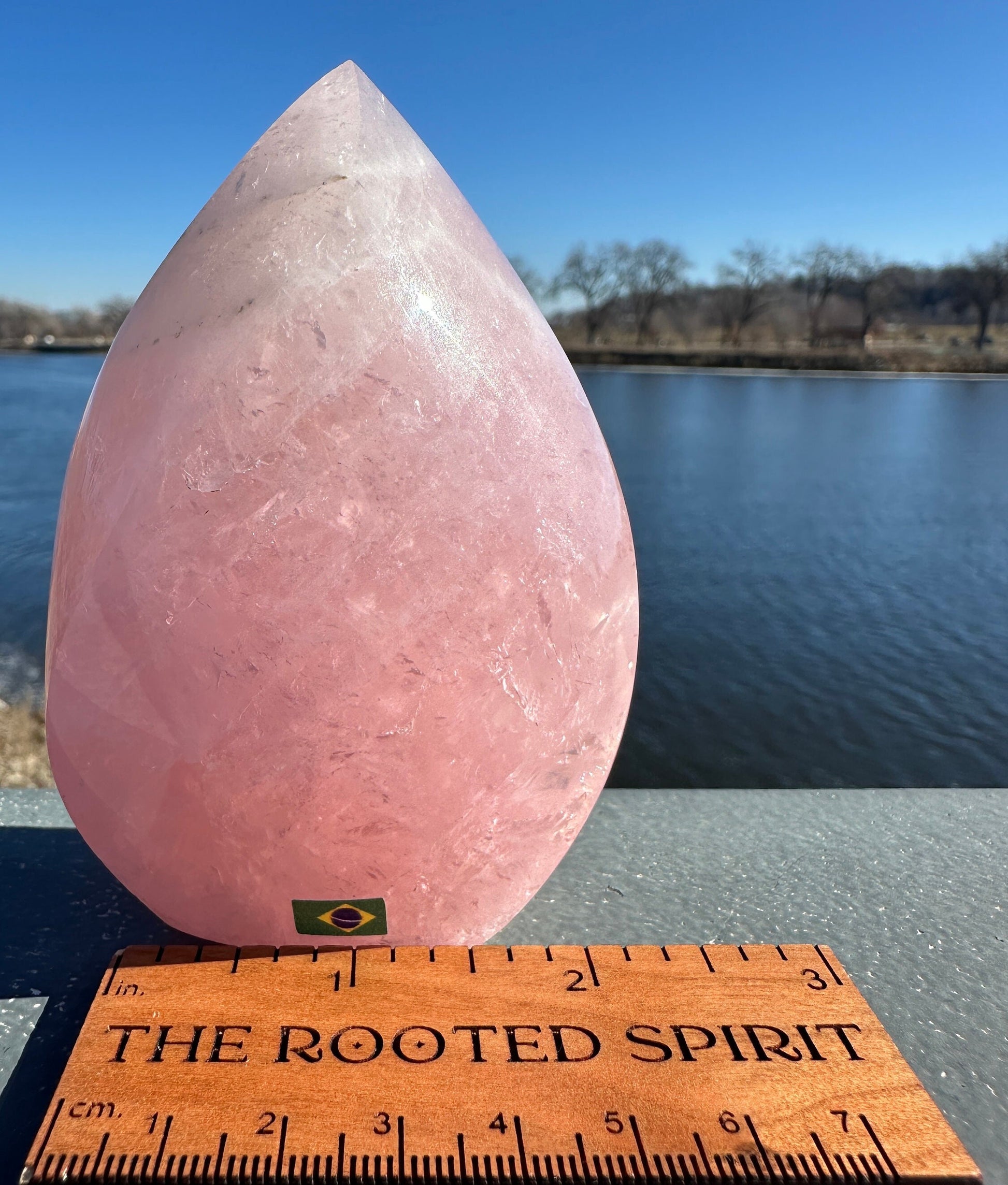 High Quality Rose Quartz Flame from Brazil | Sphere Palm Stone Obelisk Tower | Healing Crystal | Heart Chakra