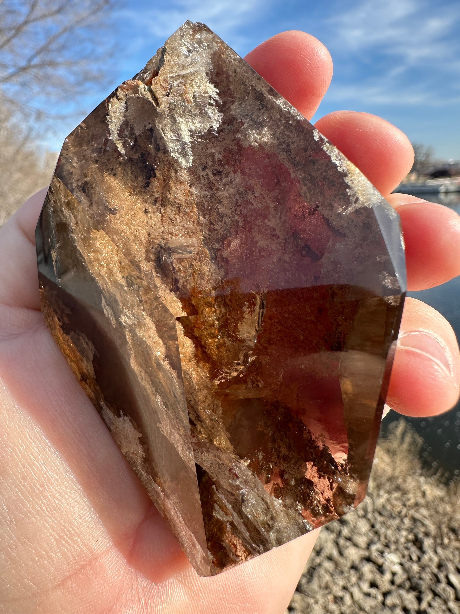 Amazing Extra High Quality Inclusion Quartz on stand from Brazil | Lodalite | Quartz | High Quality Quartz | Quartz Tower