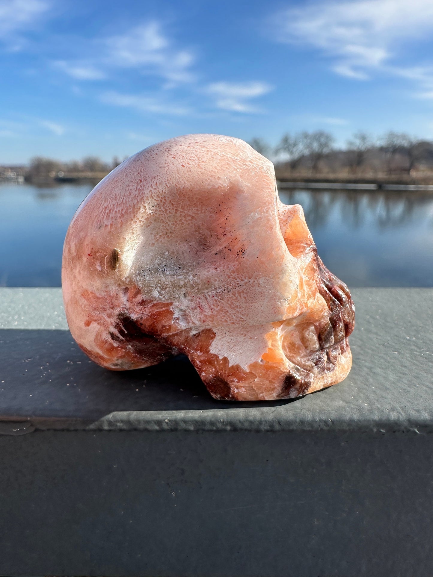 Pink Scolecite Skull | Heart Chakra | Connection | Love | Spirituality