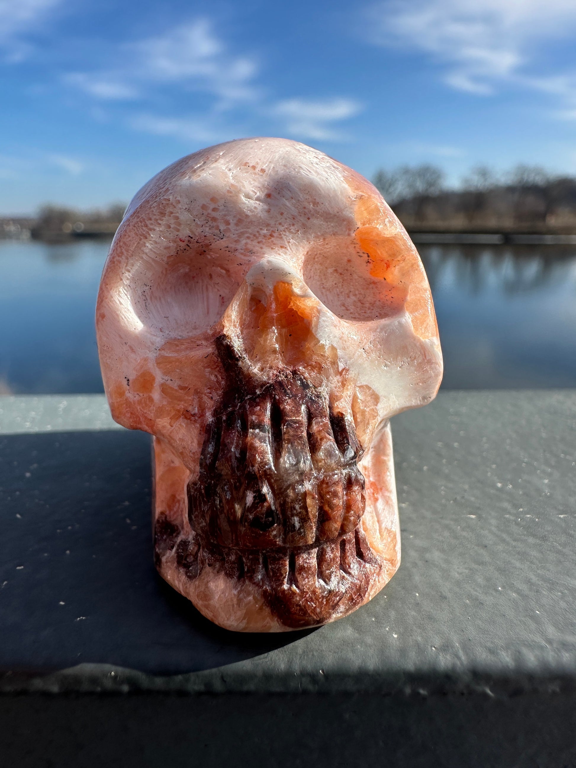 Pink Scolecite Skull | Heart Chakra | Connection | Love | Spirituality