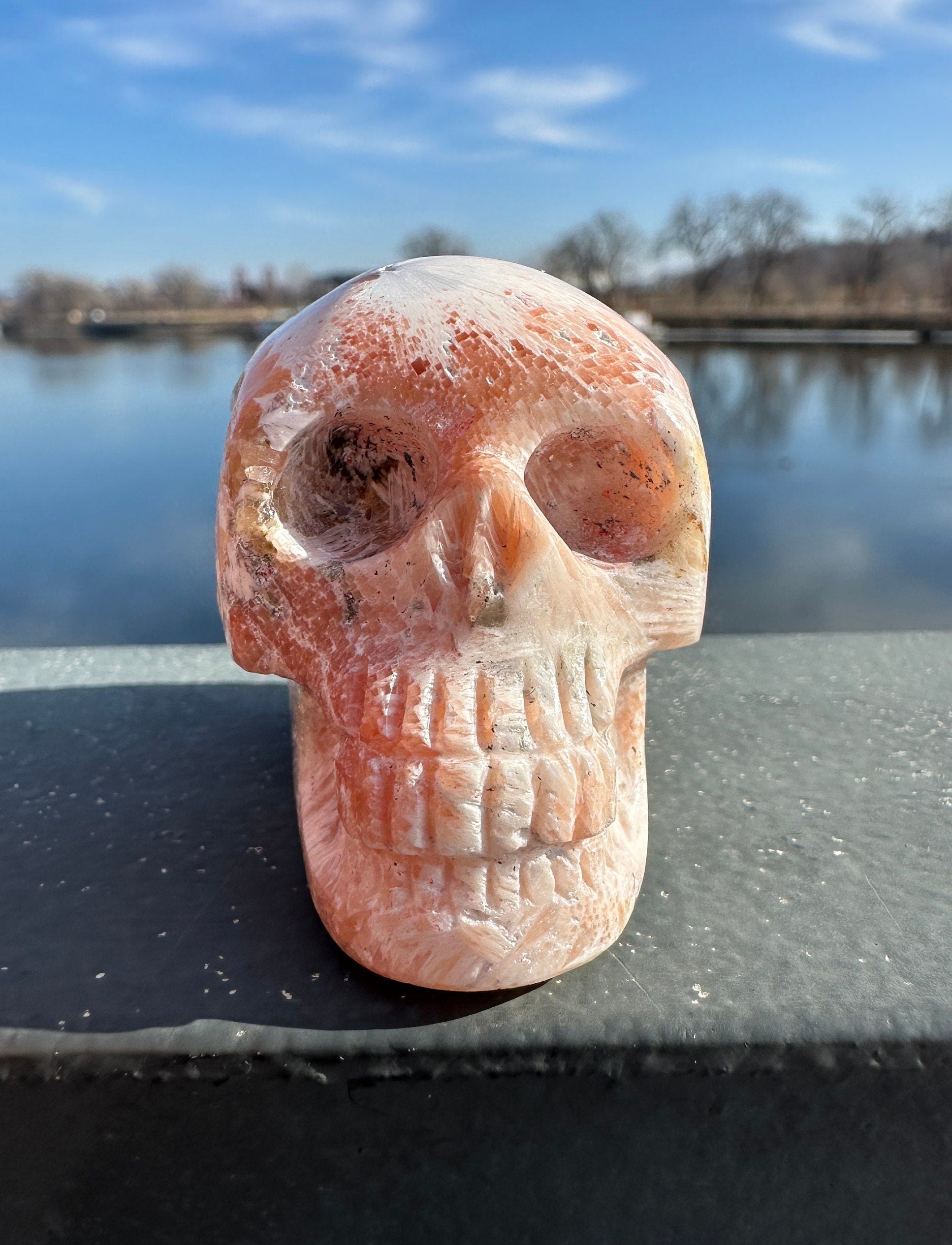 Pink Scolecite Skull | Heart Chakra | Connection | Love | Spirituality