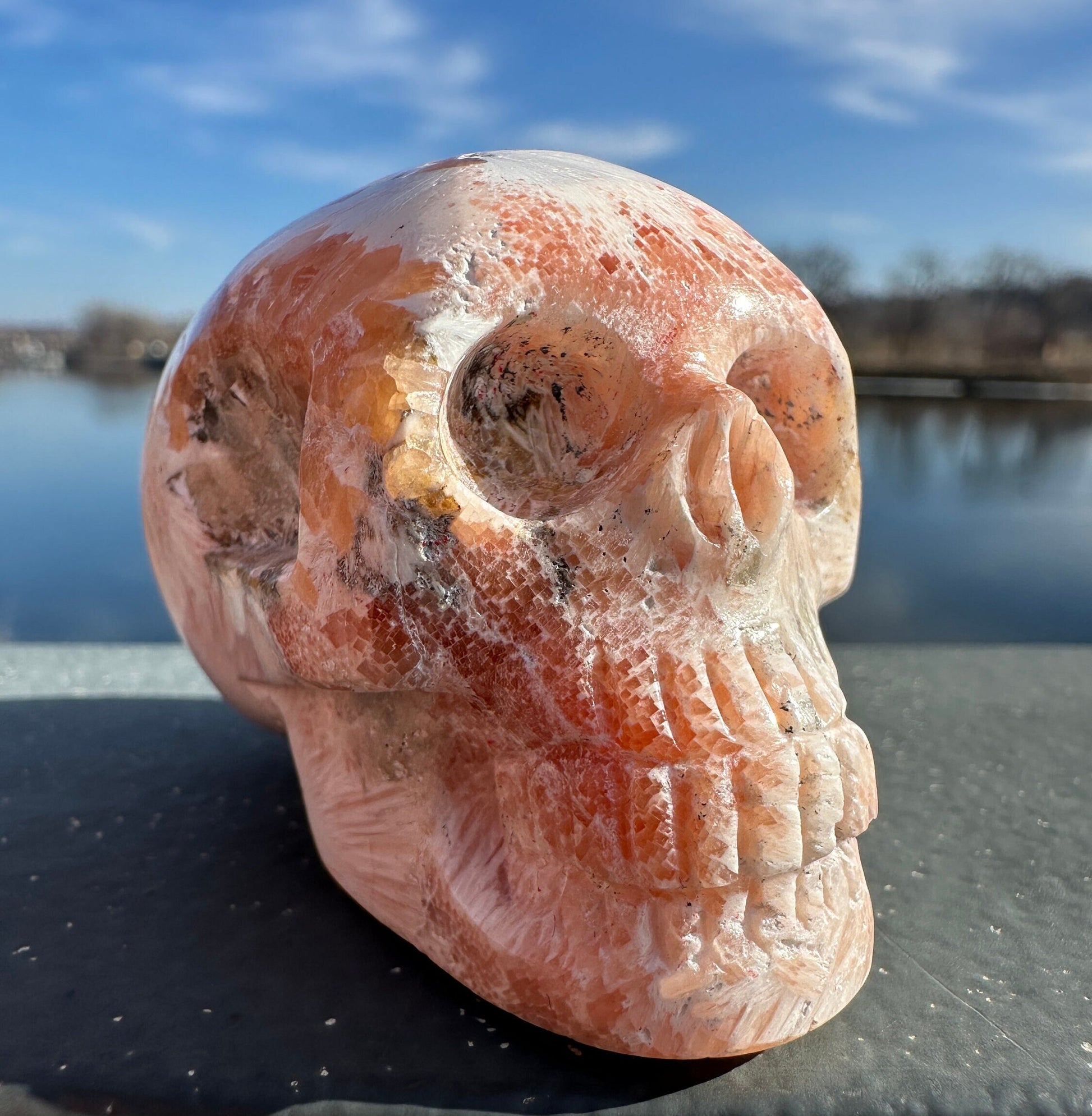 Pink Scolecite Skull | Heart Chakra | Connection | Love | Spirituality