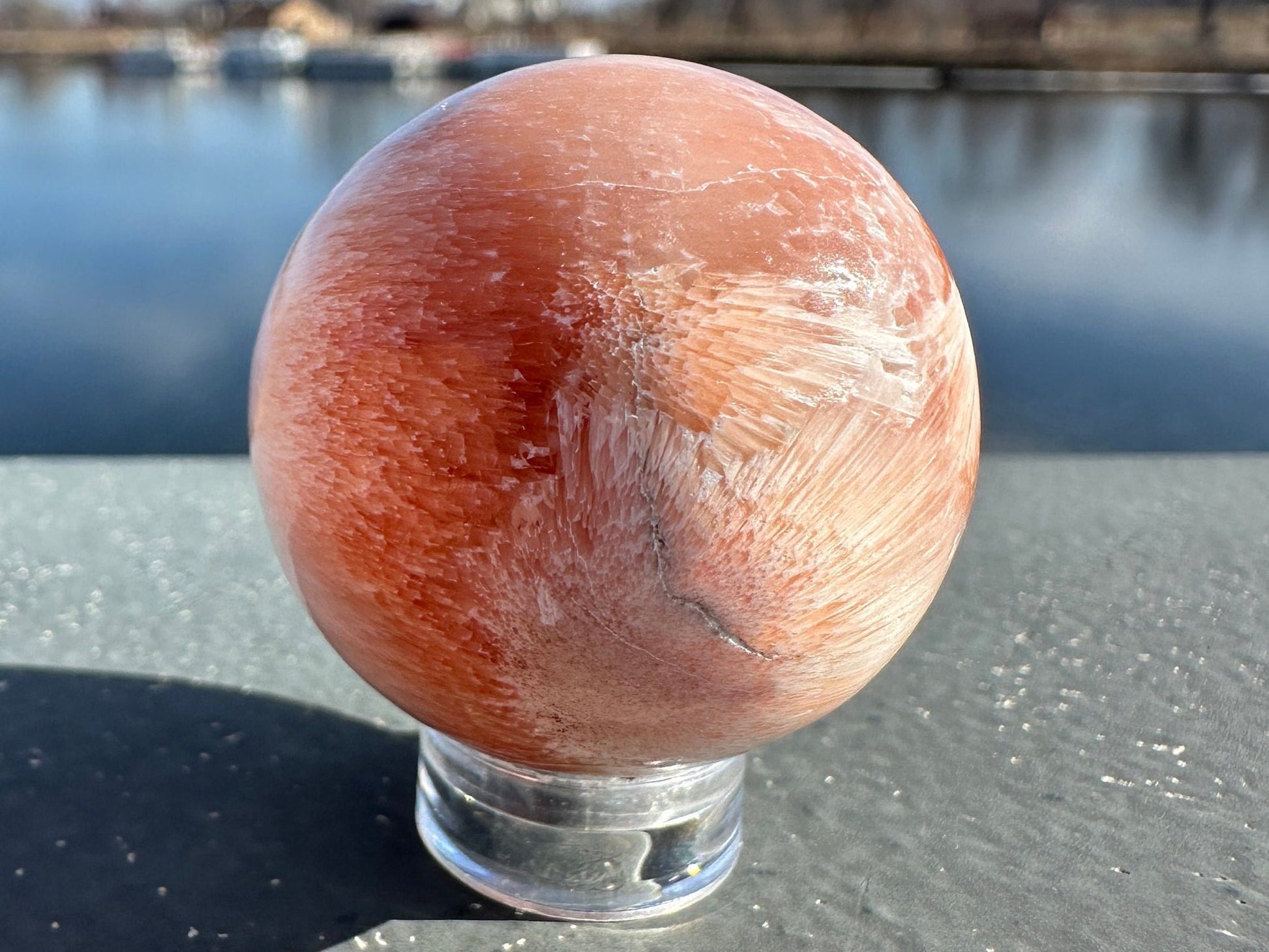 33mm Pink Scolecite Sphere | Heart Chakra | Connection | Love | Spirituality